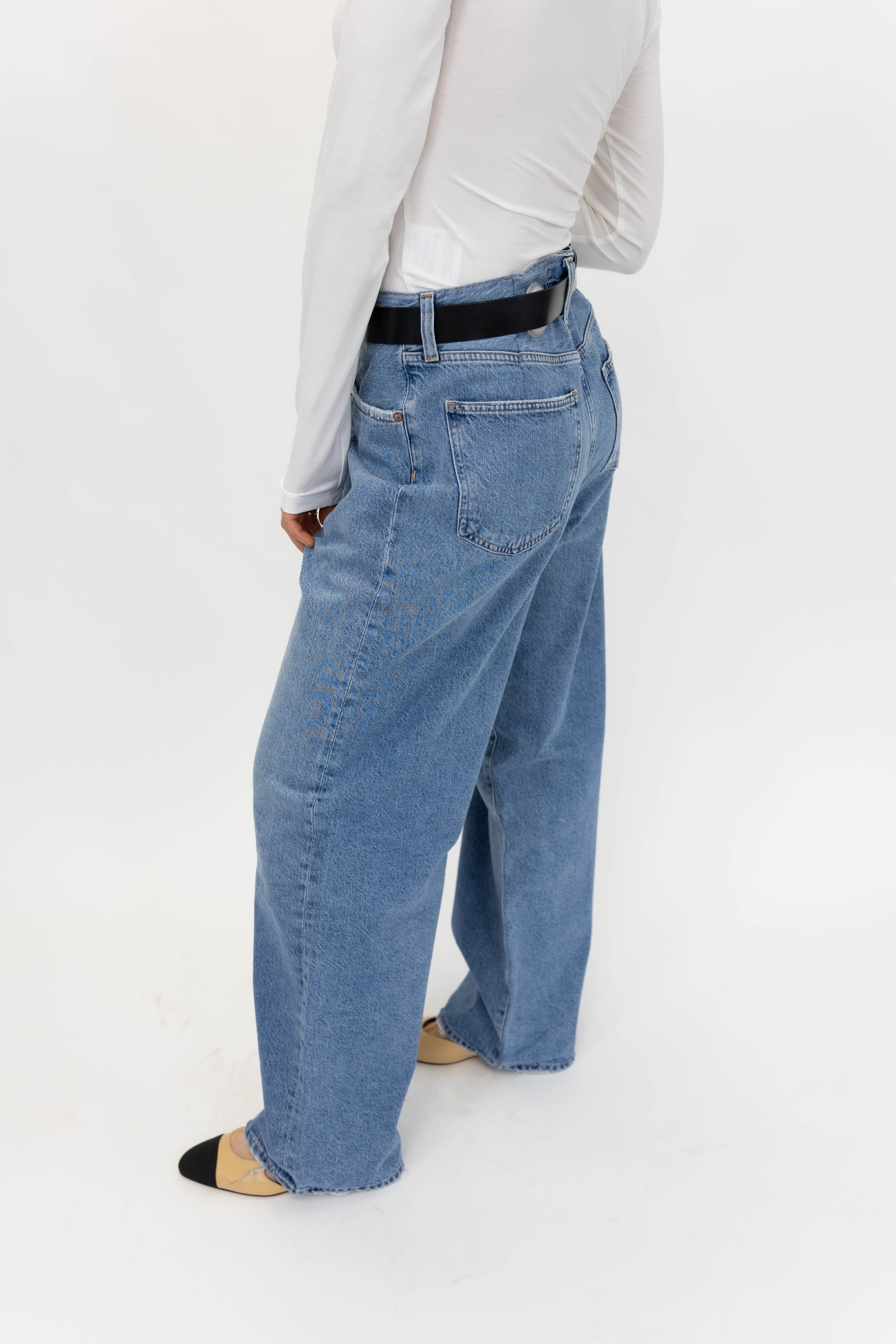FRANKA PLEAT BAGGY IN MANTRA JEANS AGOLDE 