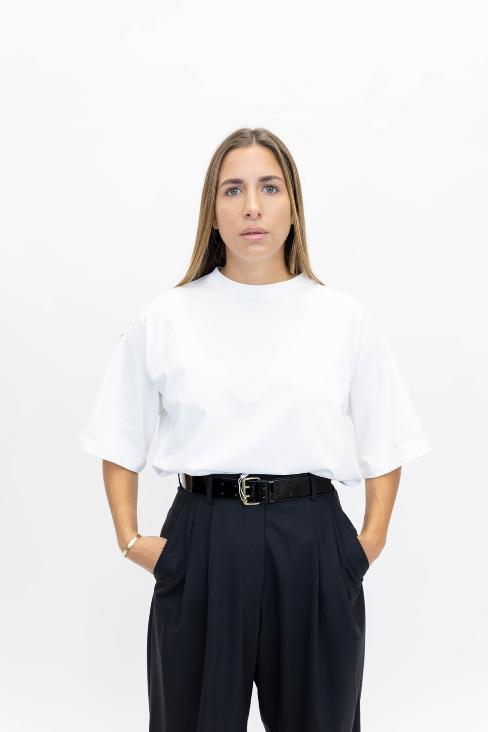 OVERSIZED COTTON T-SHIRT IN WHITE TEES ROHE 