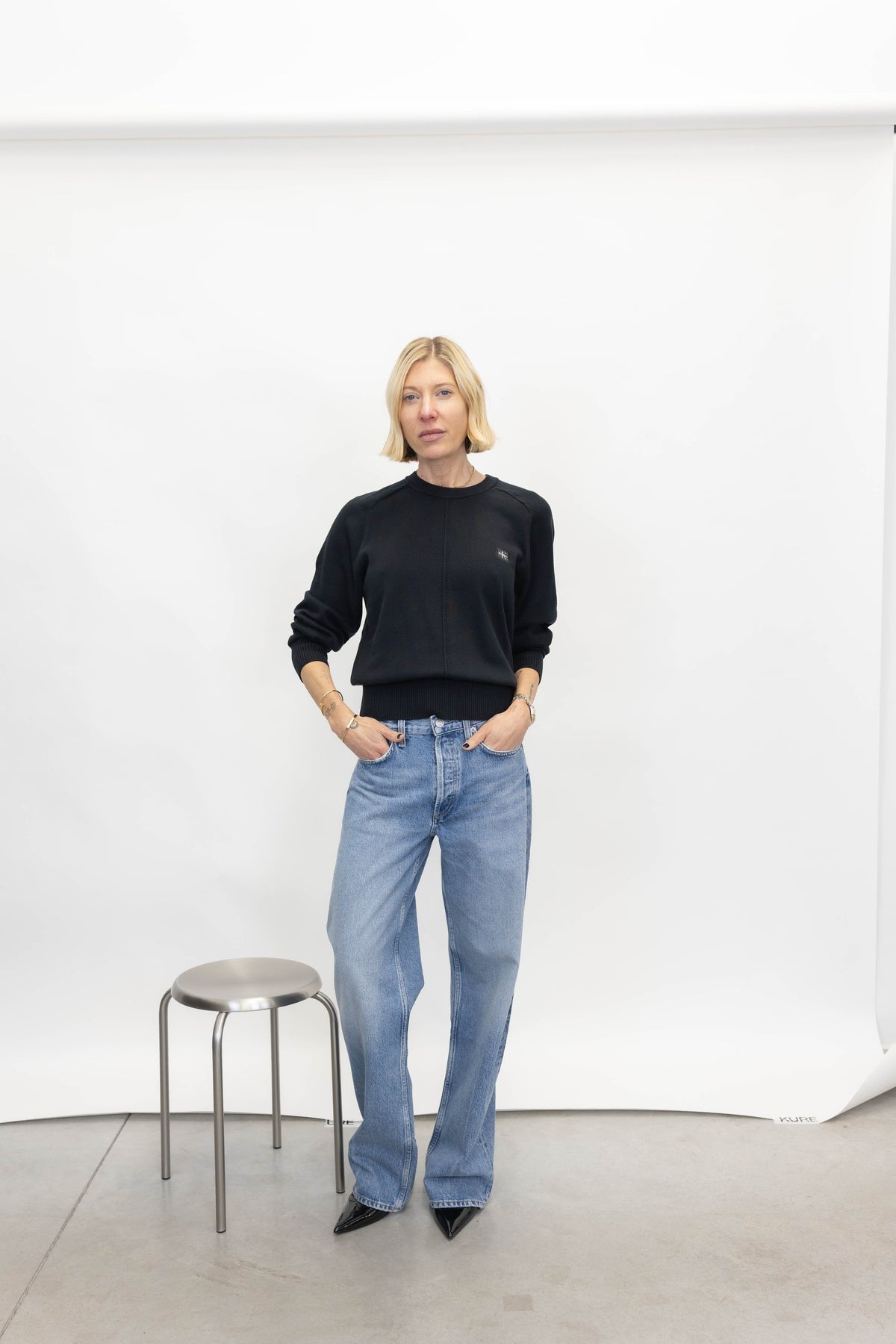 CREWNECK PULLOVER IN BLACK PULLOVER CALVIN KLEIN 