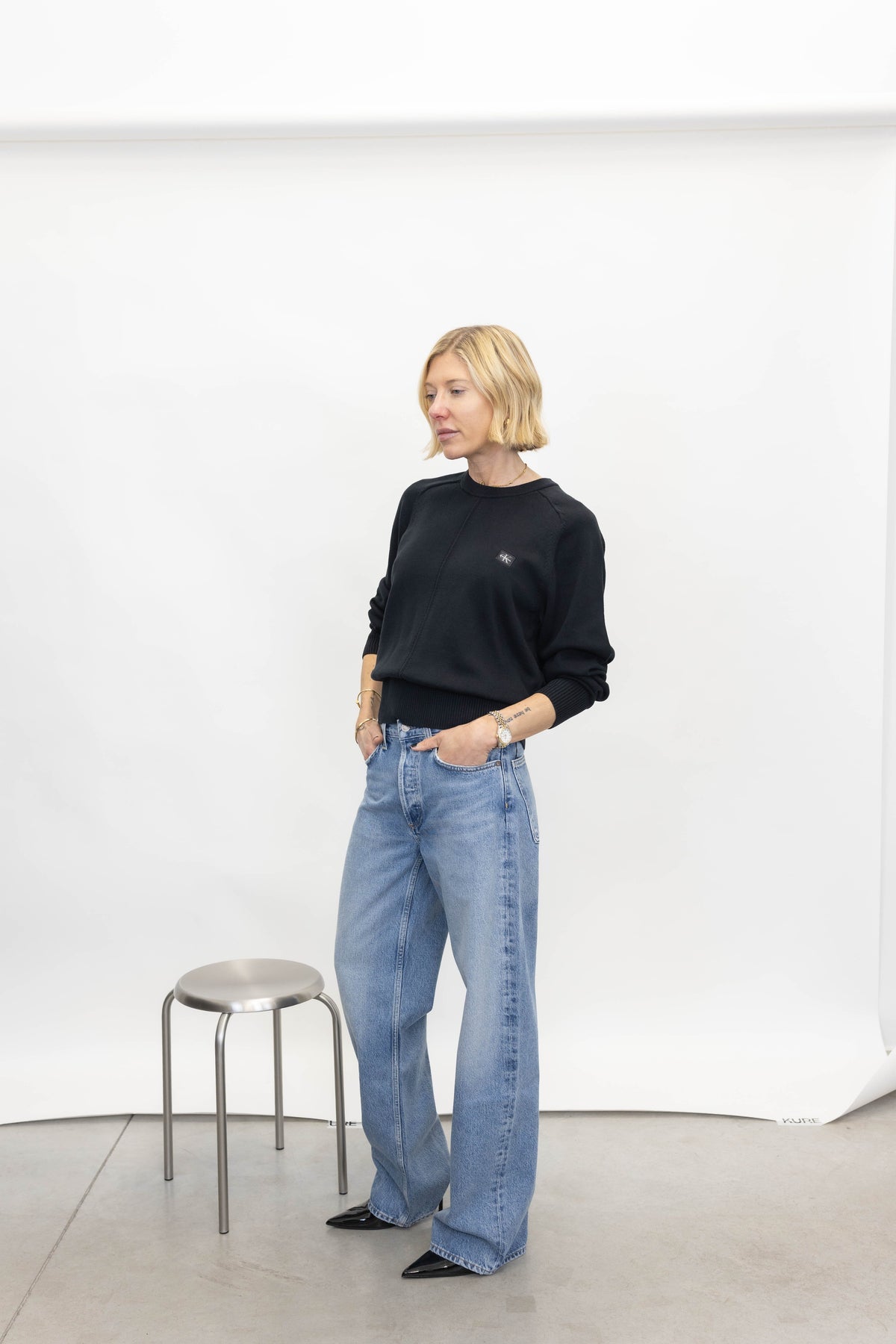 CREWNECK PULLOVER IN BLACK PULLOVER CALVIN KLEIN 