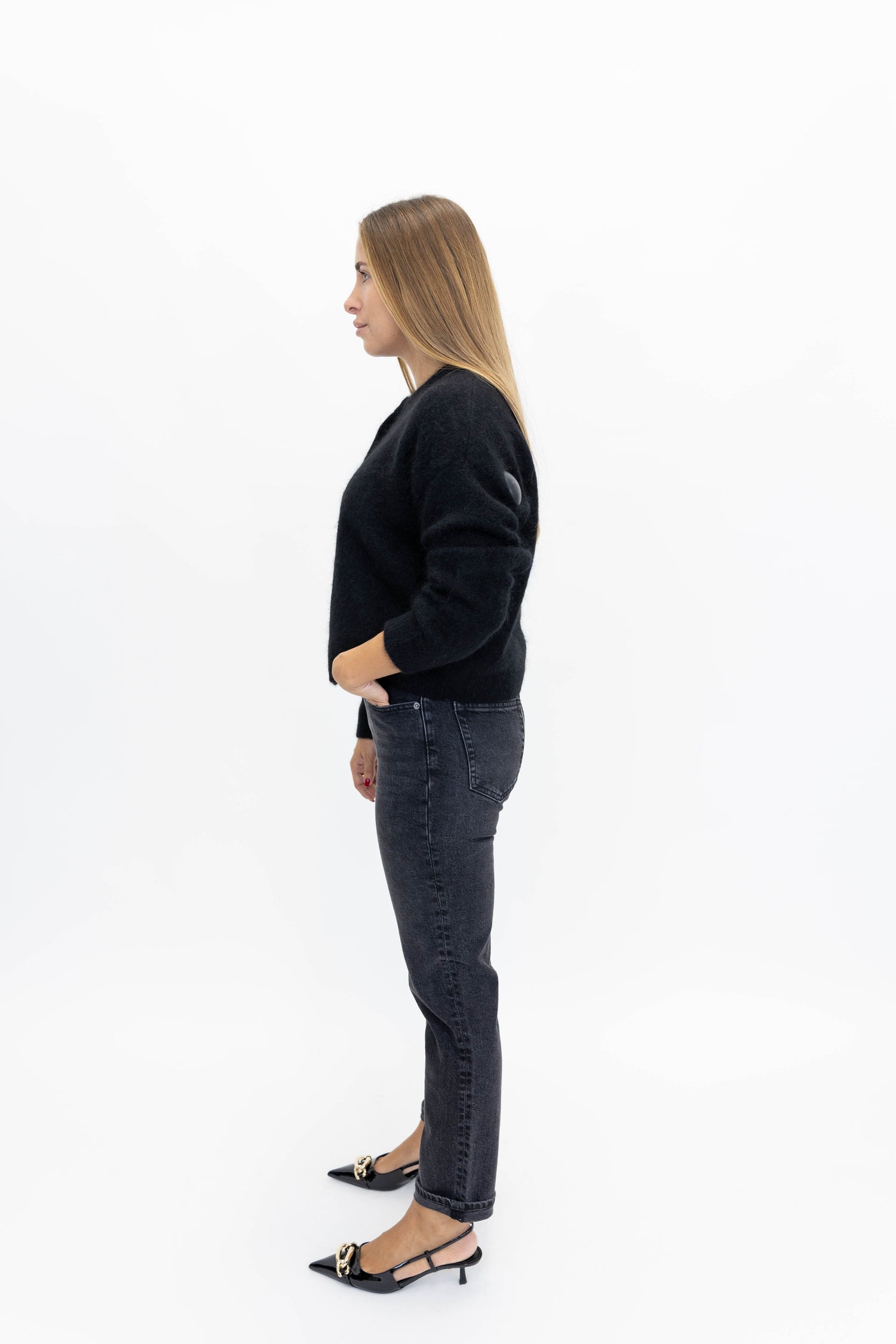 TONI CARDIGAN IN BLACK CARDIGAN ONE&OTHER 