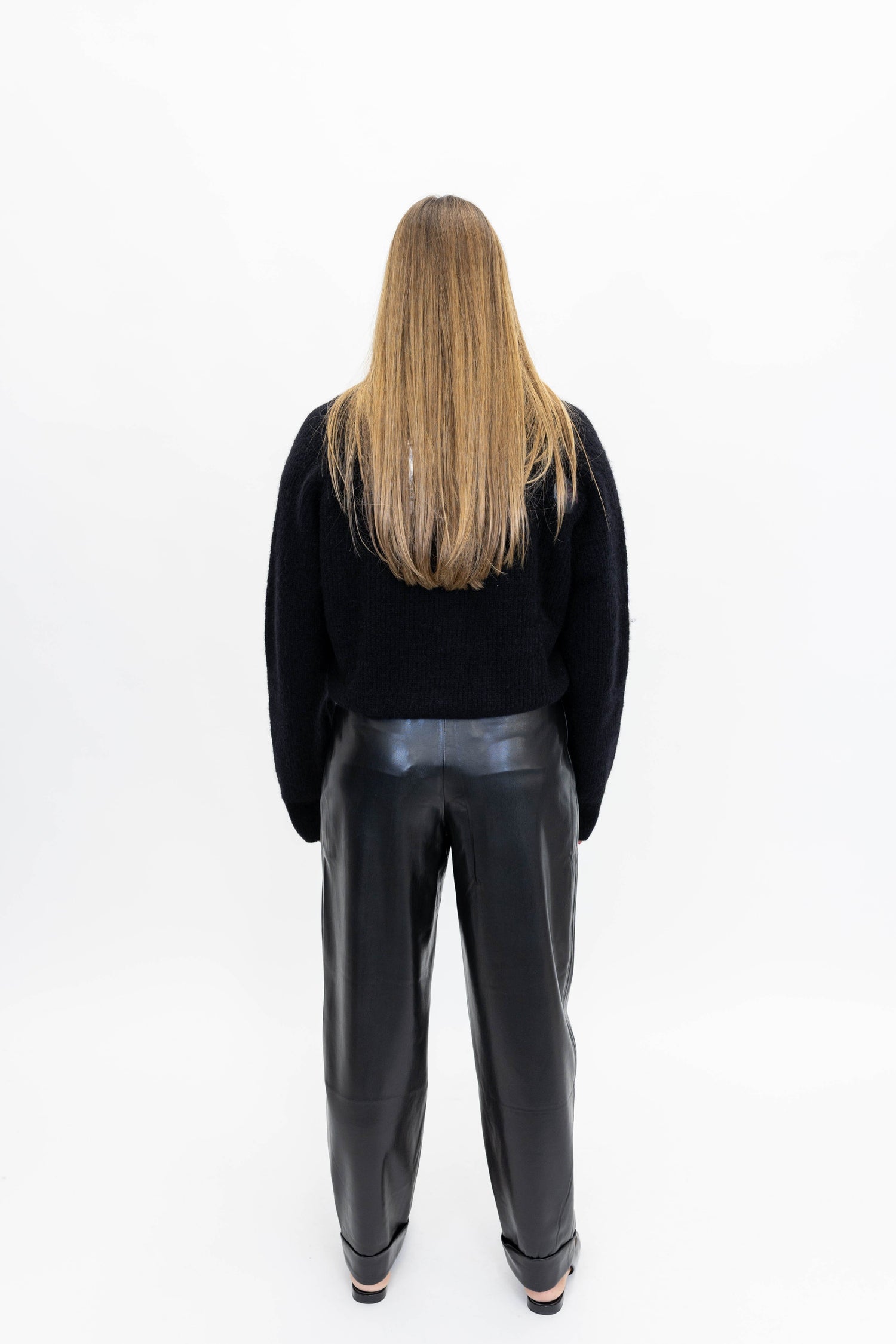 YOLENE HIGH WAISTED PANTS IN BLACK PANTS THE ANDAMANE 