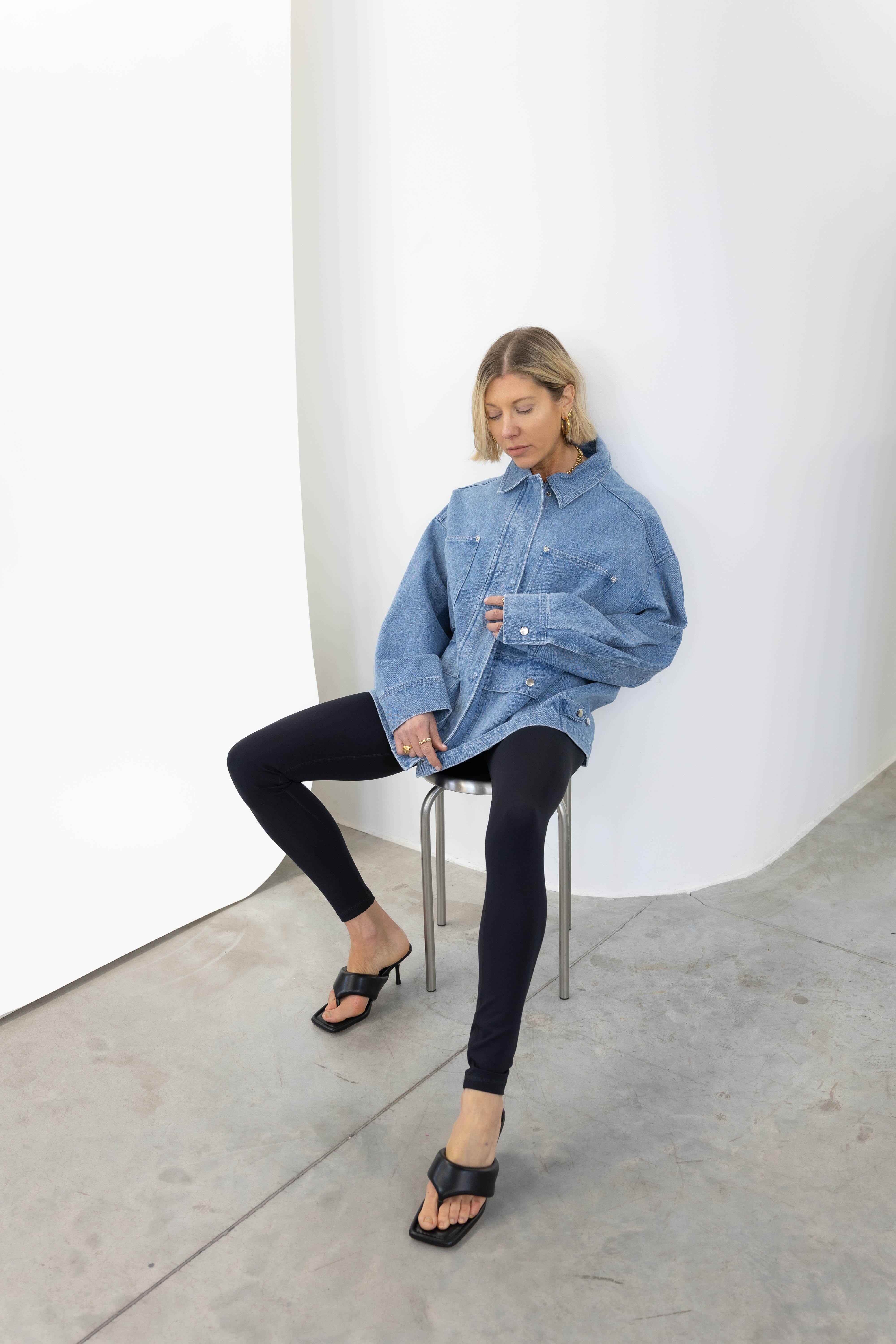 MERCER DENIM JACKET IN BLUE VINTAGE JACKET ONE&OTHER 