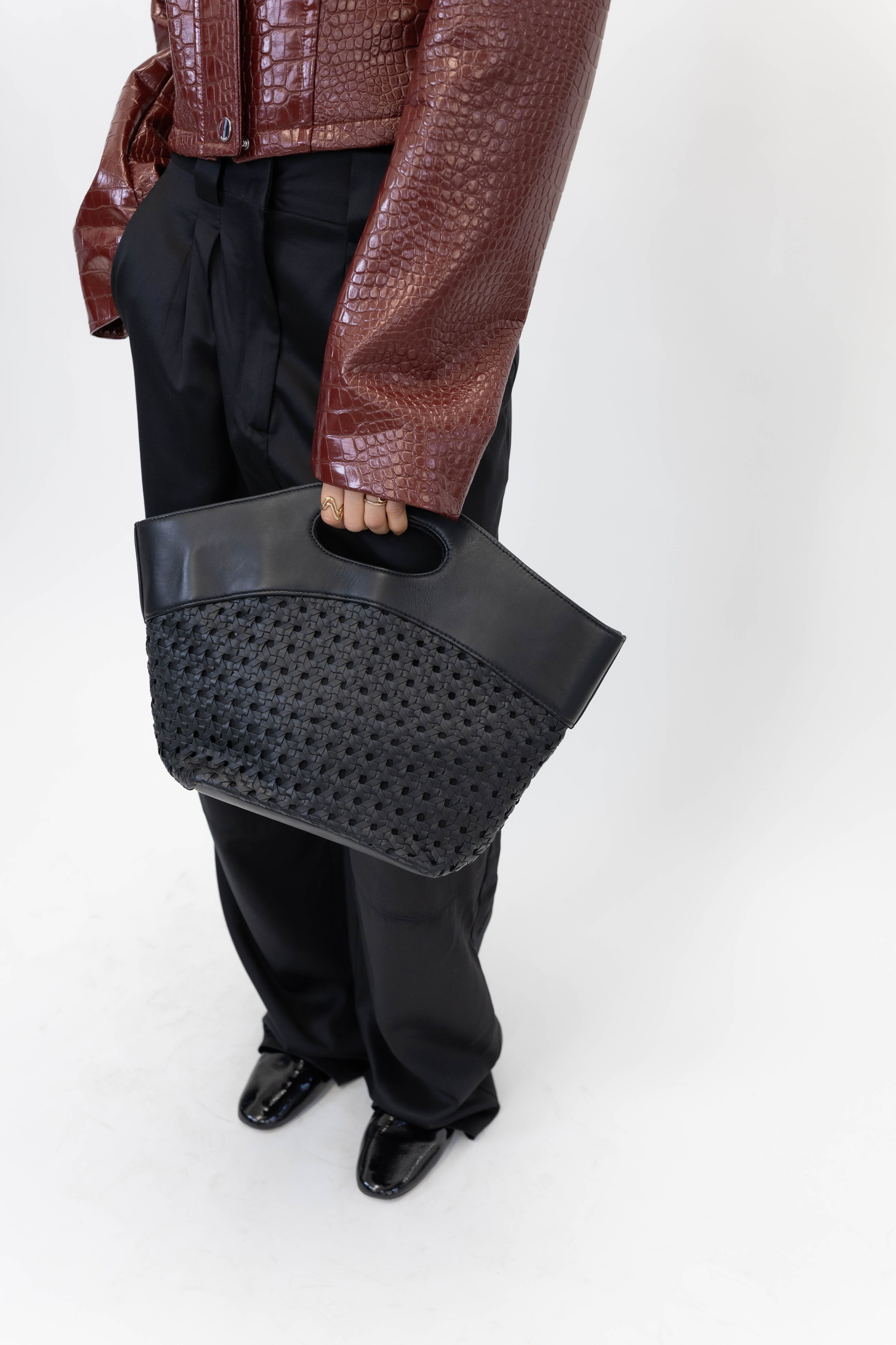 RAF LEATHER BAG IN BLACK BAG ONE&OTHER 