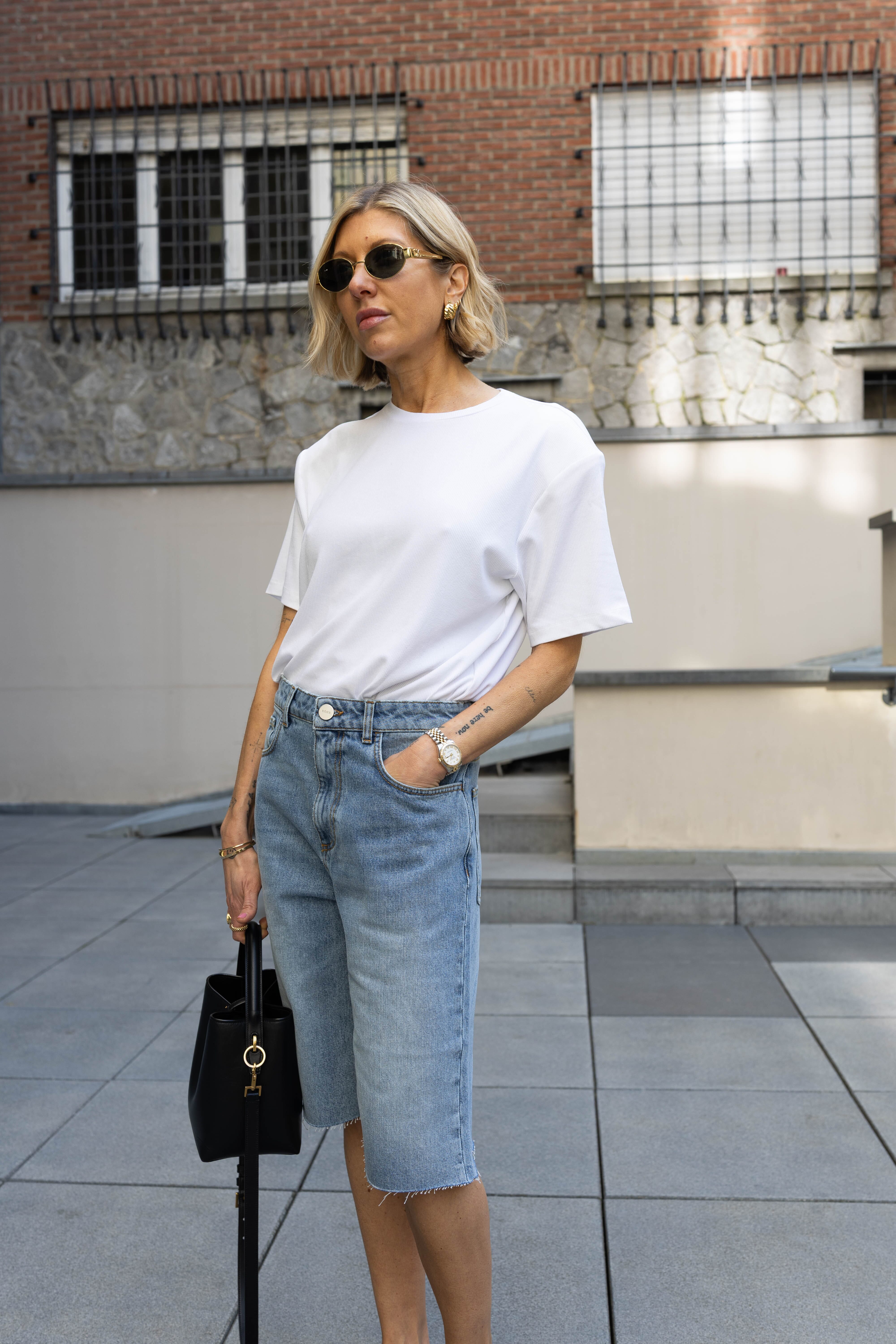 BAGGY FIT DENIM SHORT IN CLASSIC BLUE SHORT ROHE 