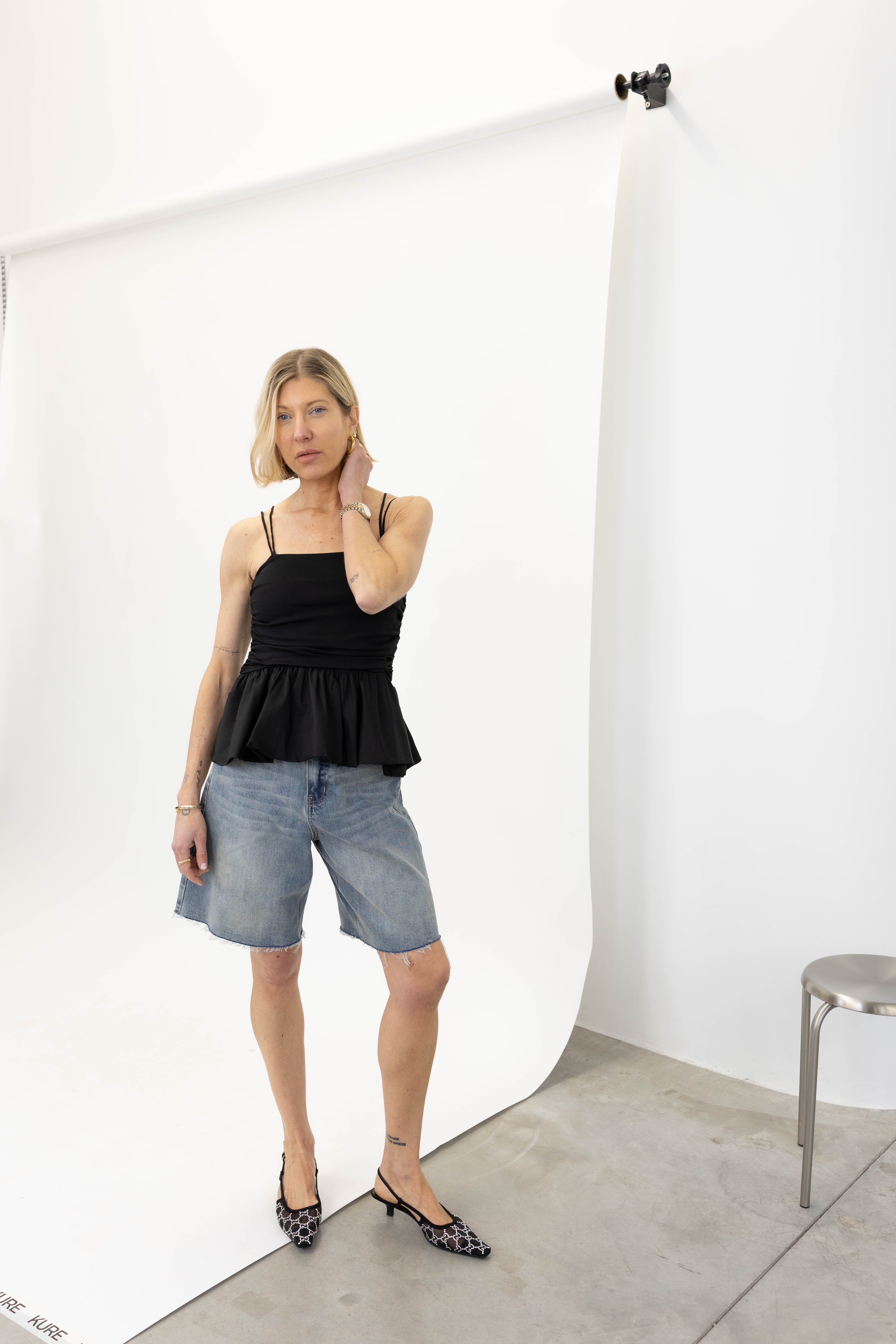 NOMA DENIM BERMUDA SHORTS SHORT GESTUZ 