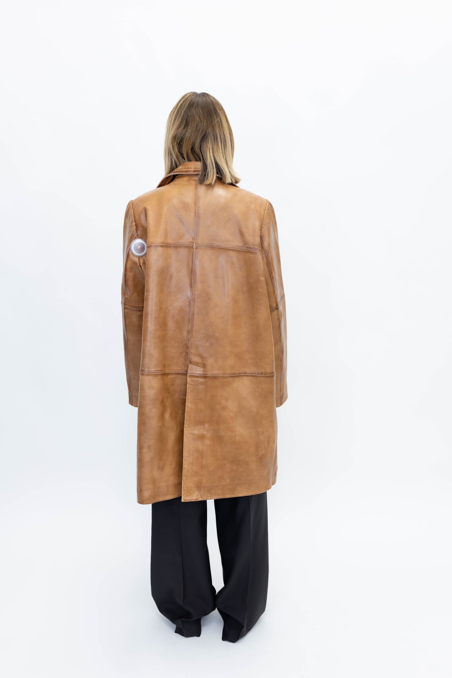 SHELLY LEATHER COAT IN WAXED COGNAC JACKET HERSKIND 