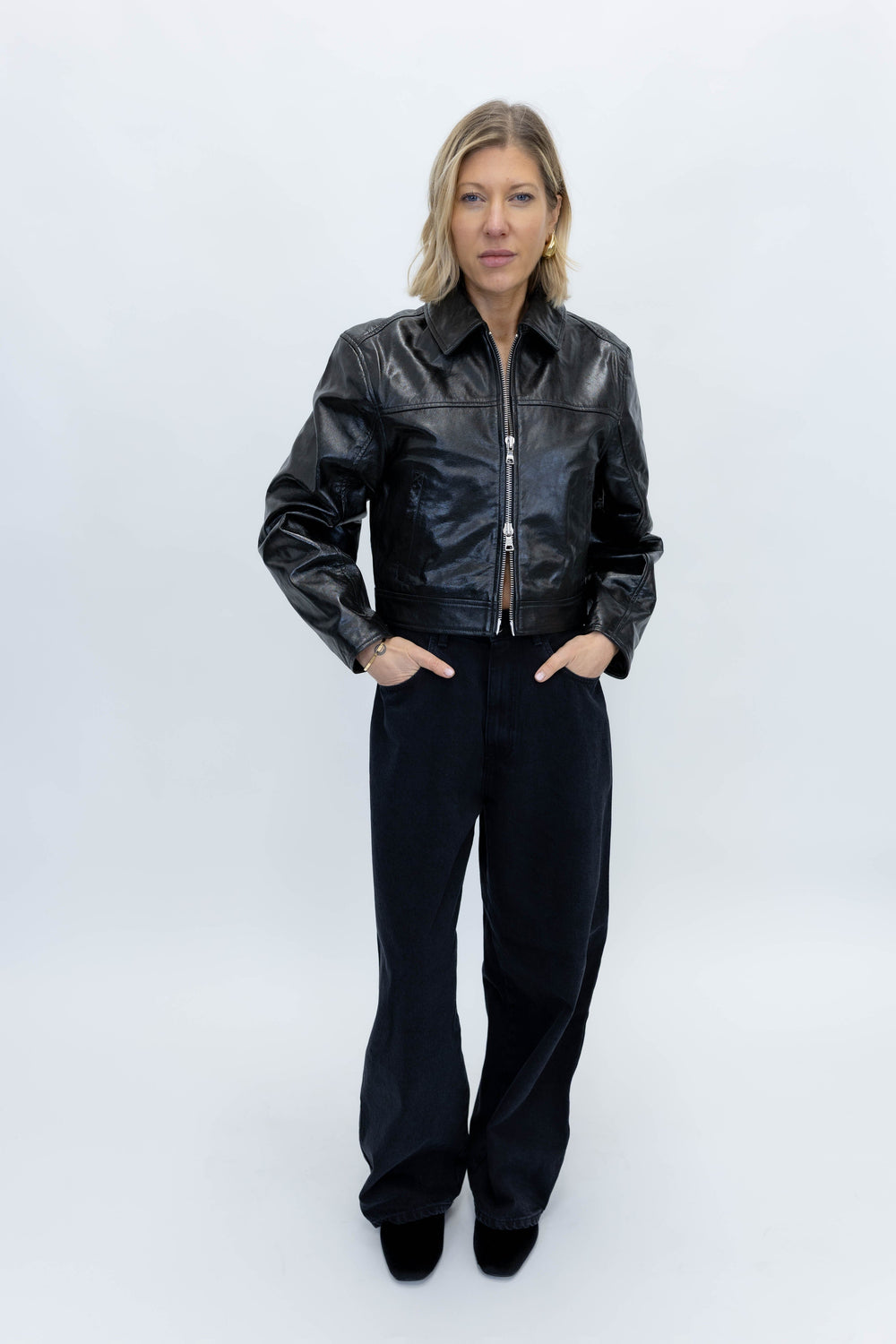 BARREL LEG DENIM IN BLACK JEANS ROHE 