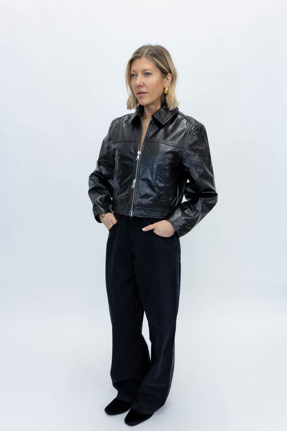 BARREL LEG DENIM IN BLACK JEANS ROHE 