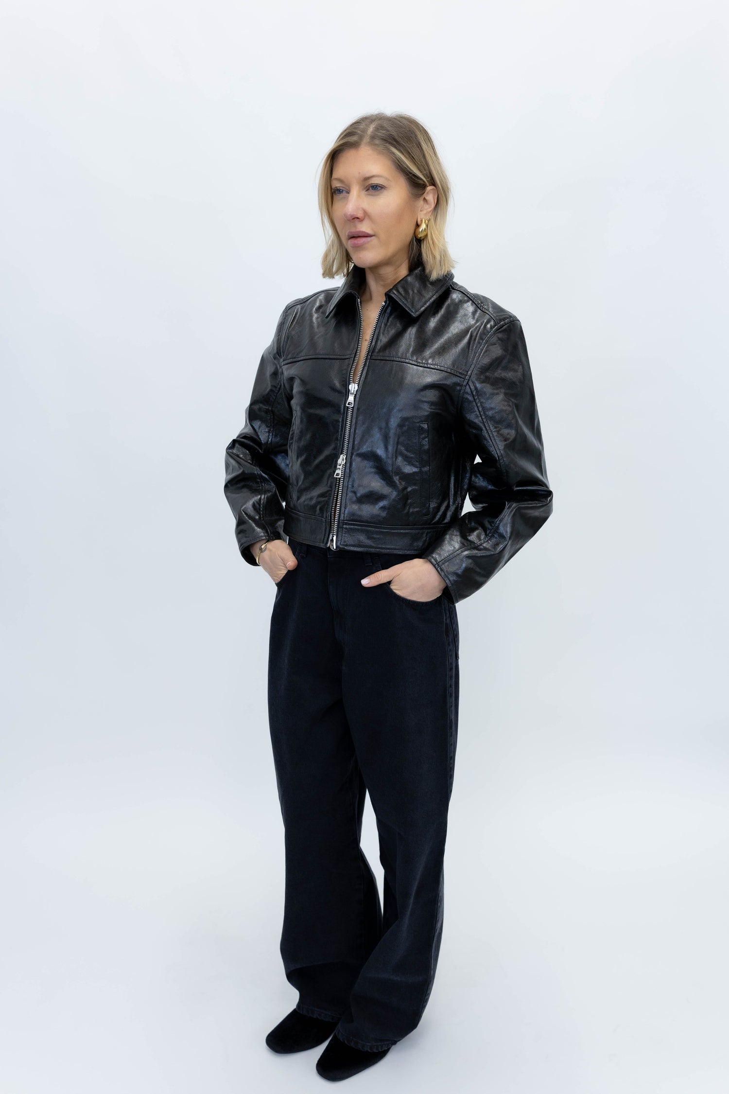 BARREL LEG DENIM IN BLACK JEANS ROHE 