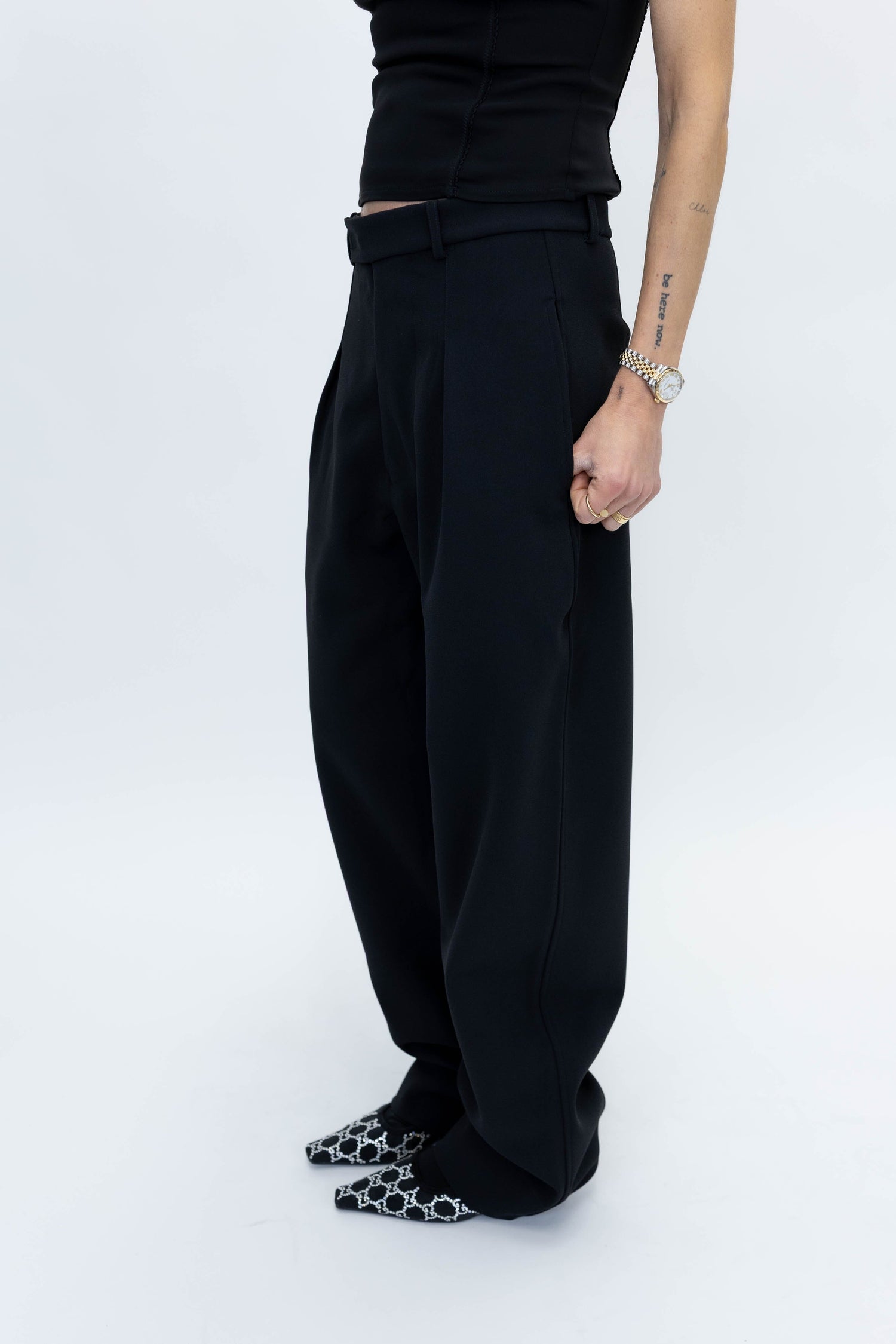 PSALM BOYISH HEAVY CREPE PANTS PANTS KURE 