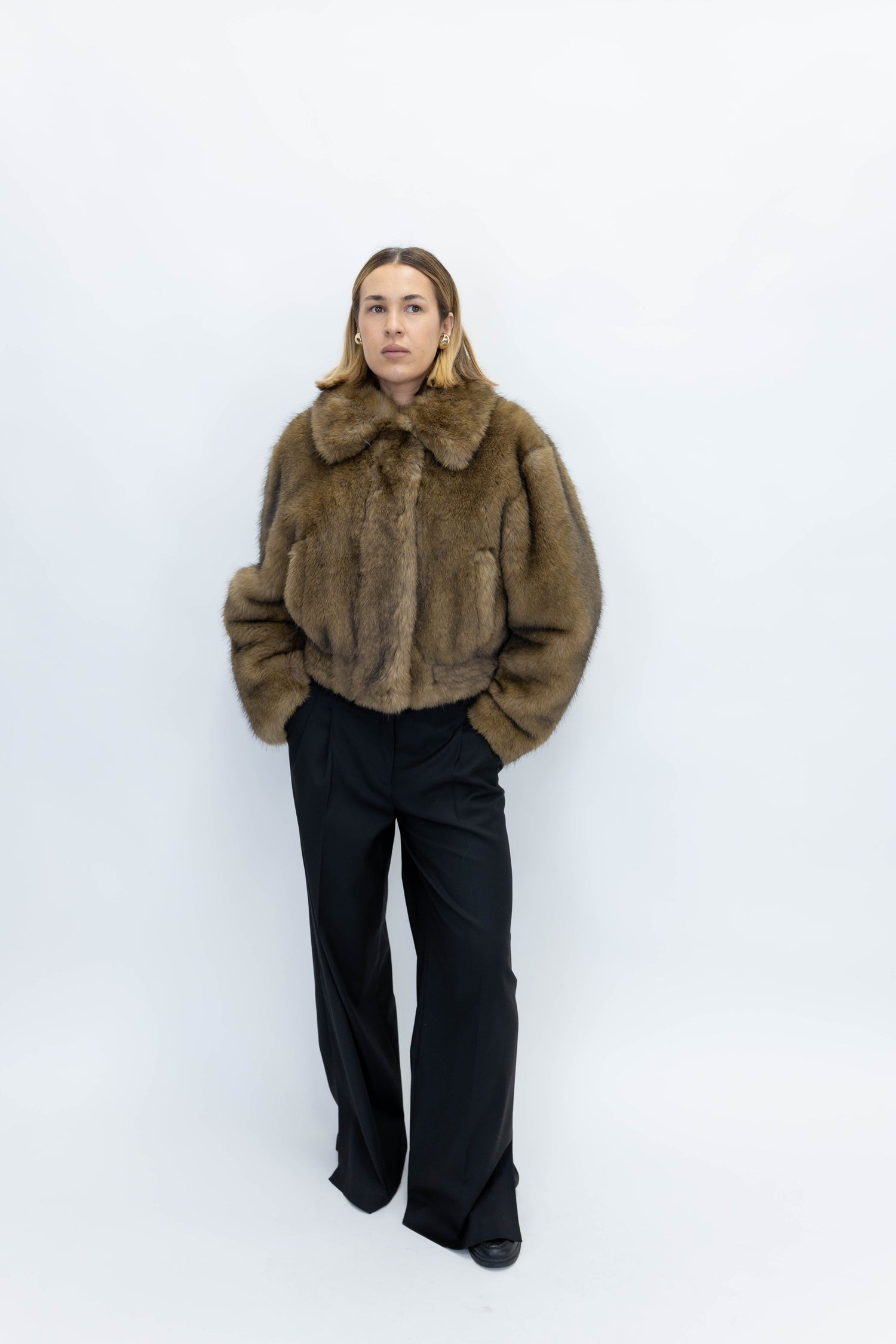 LENA JACKET IN NATURAL BROWN JACKET STAND STUDIO 