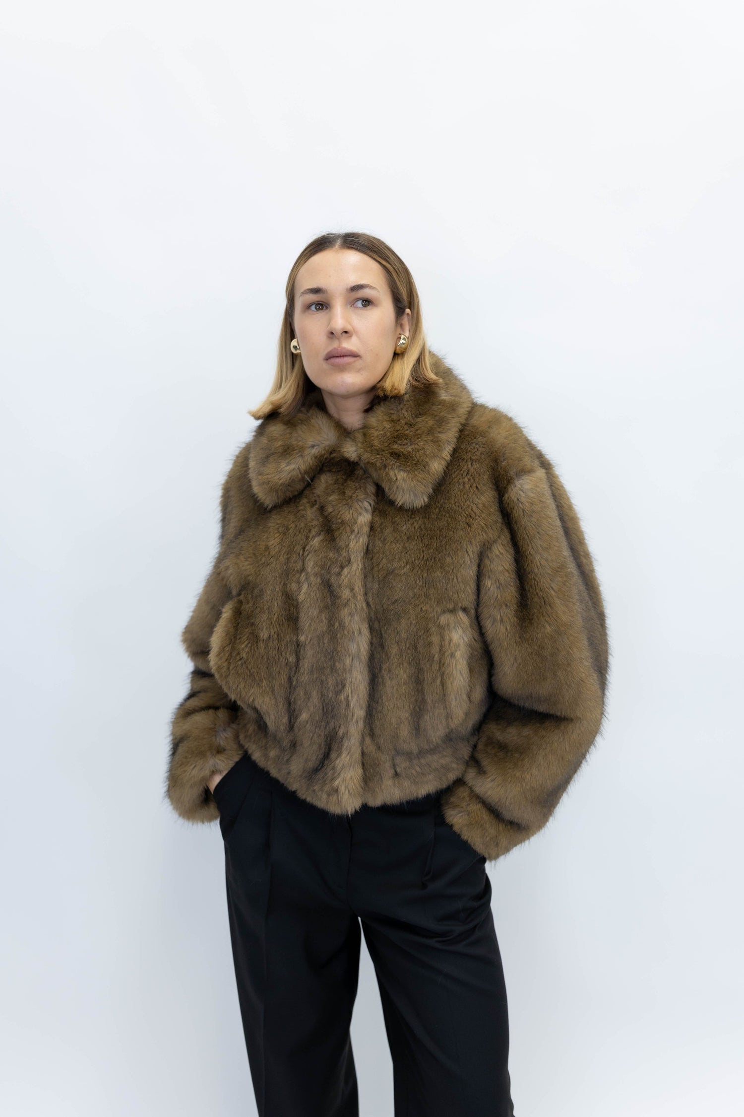 LENA JACKET IN NATURAL BROWN JACKET STAND STUDIO 