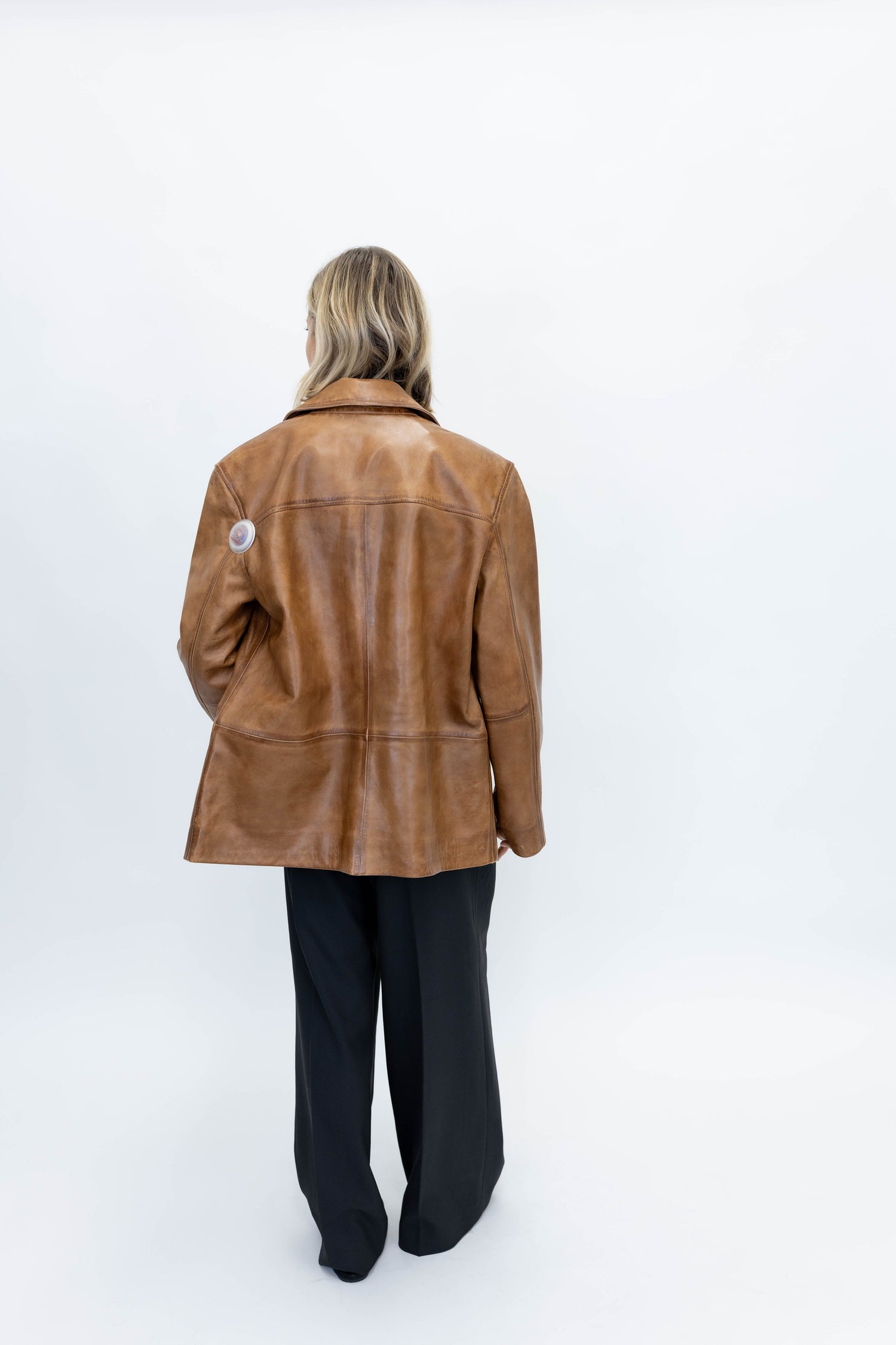 MARINA LEATHER JACKET IN WAXED COGNAC JACKET HERSKIND 