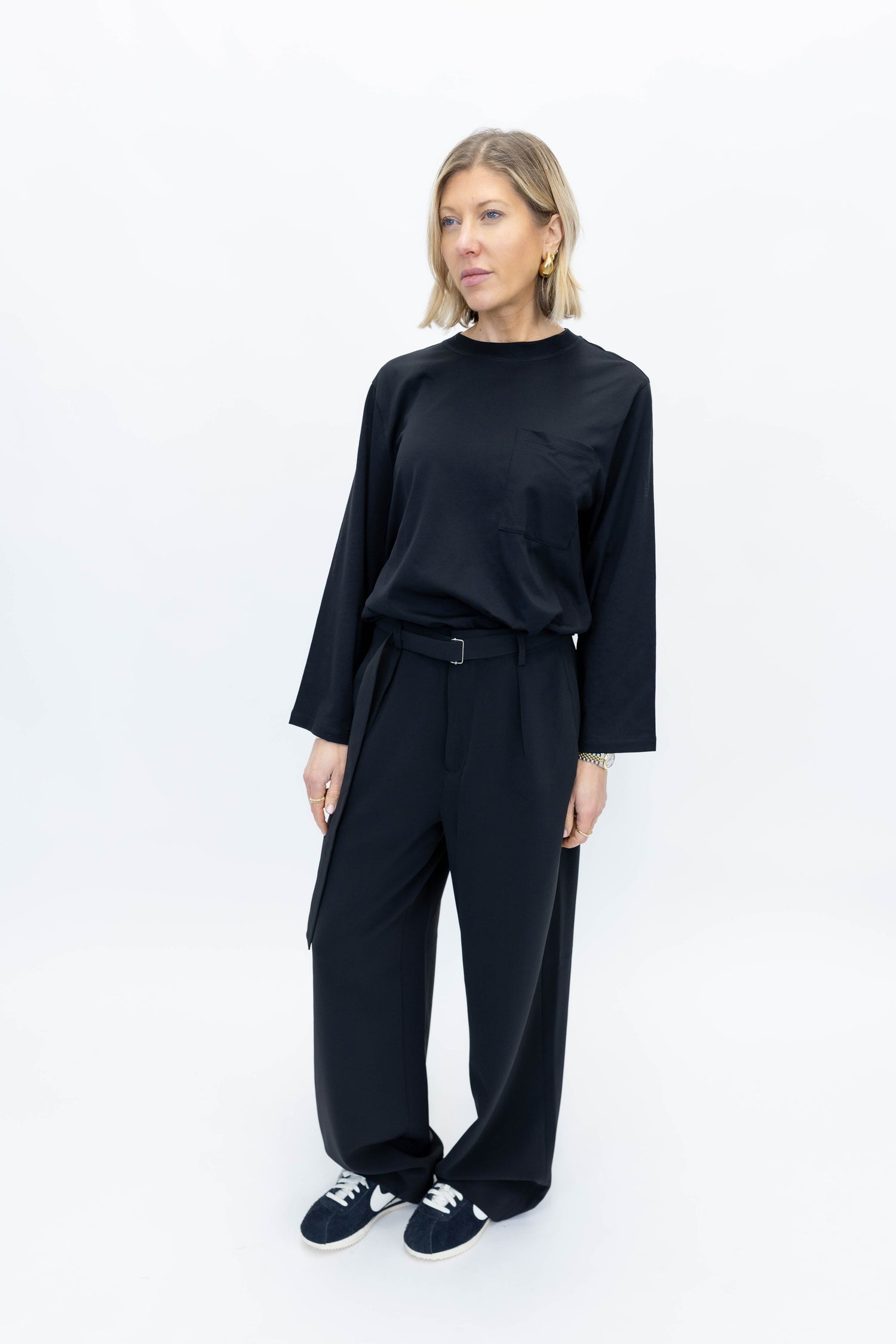 FAYEH LONG SLEEVES IN BLACK T-SHIRT BY MALENE BIRGER 