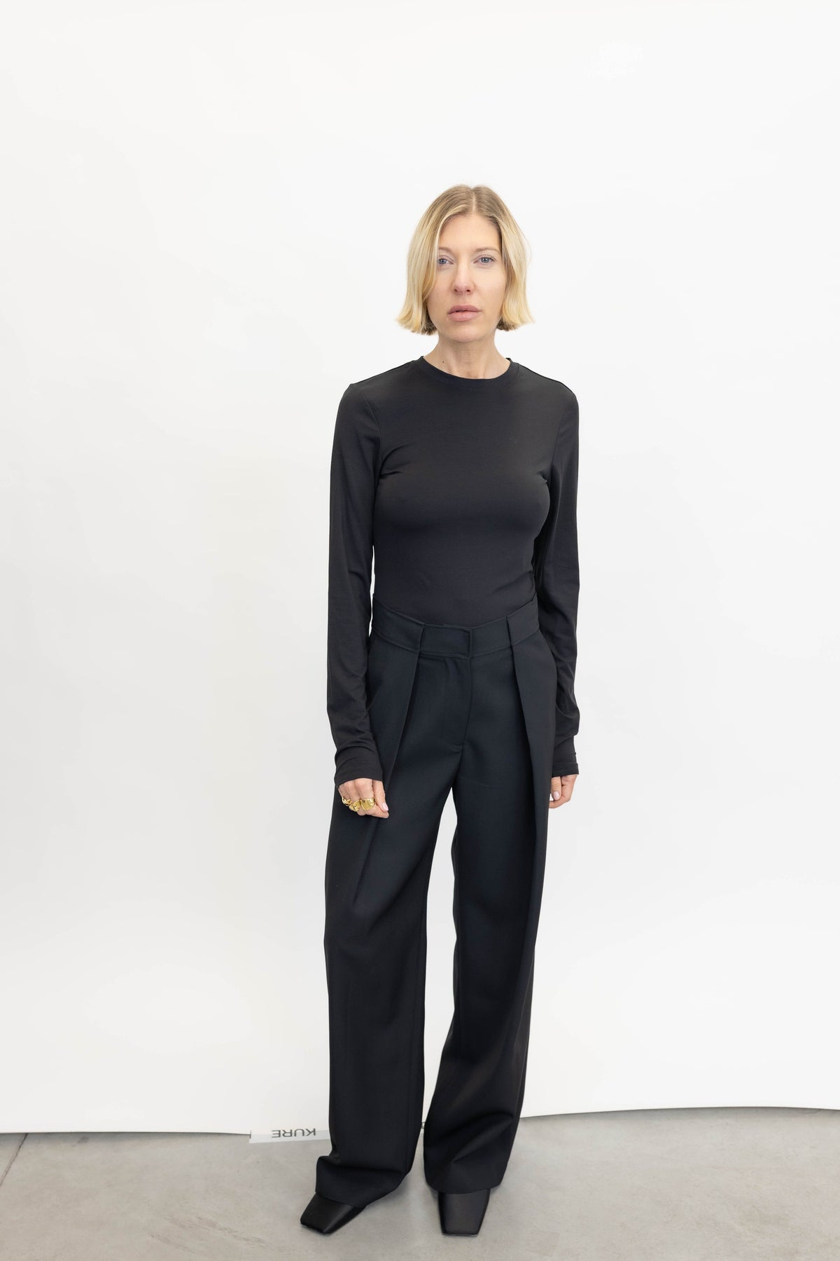 MIDA LS TOP IN BLACK TOP GESTUZ 