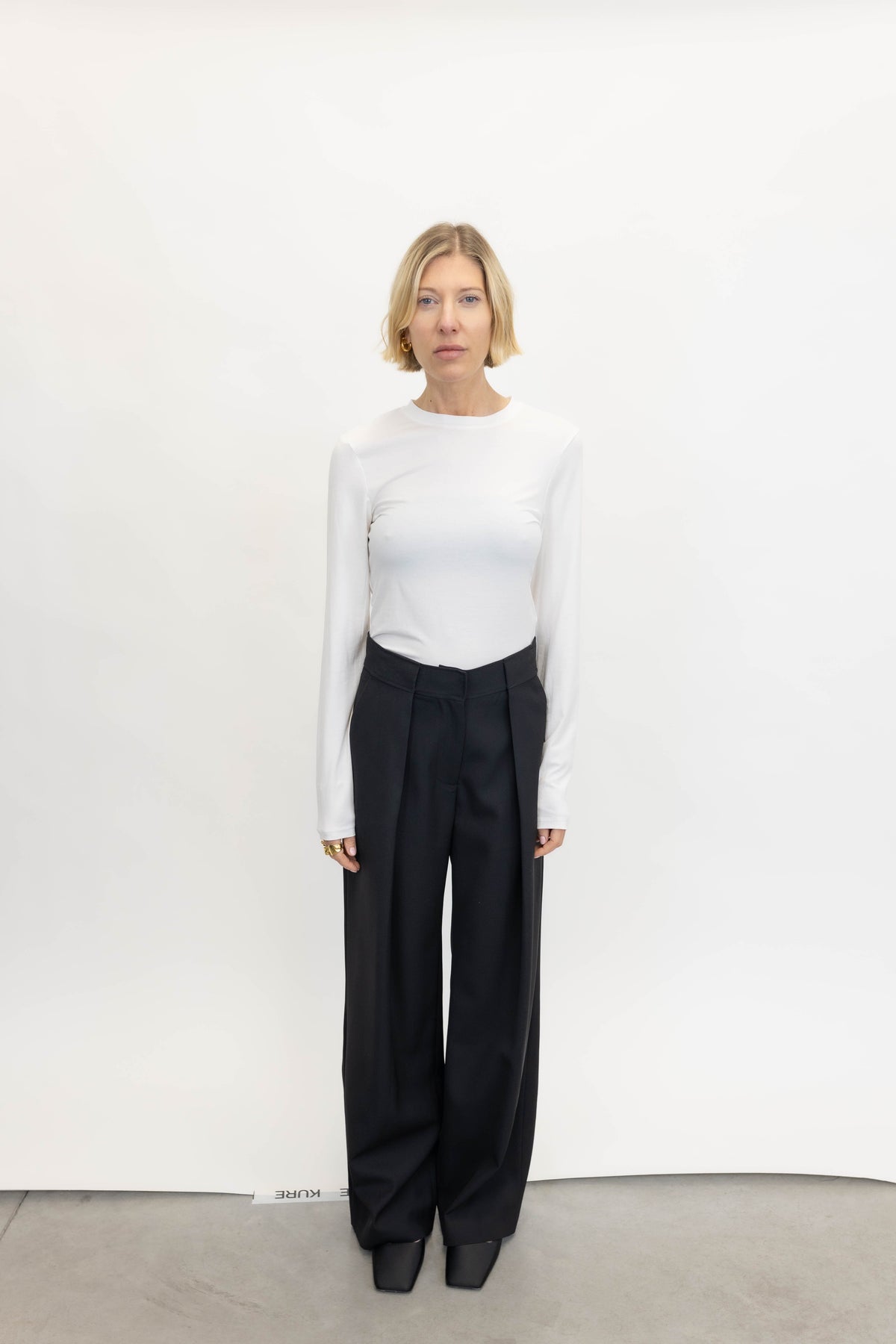 MIDA LS TOP IN OFF WHITE TOP GESTUZ 