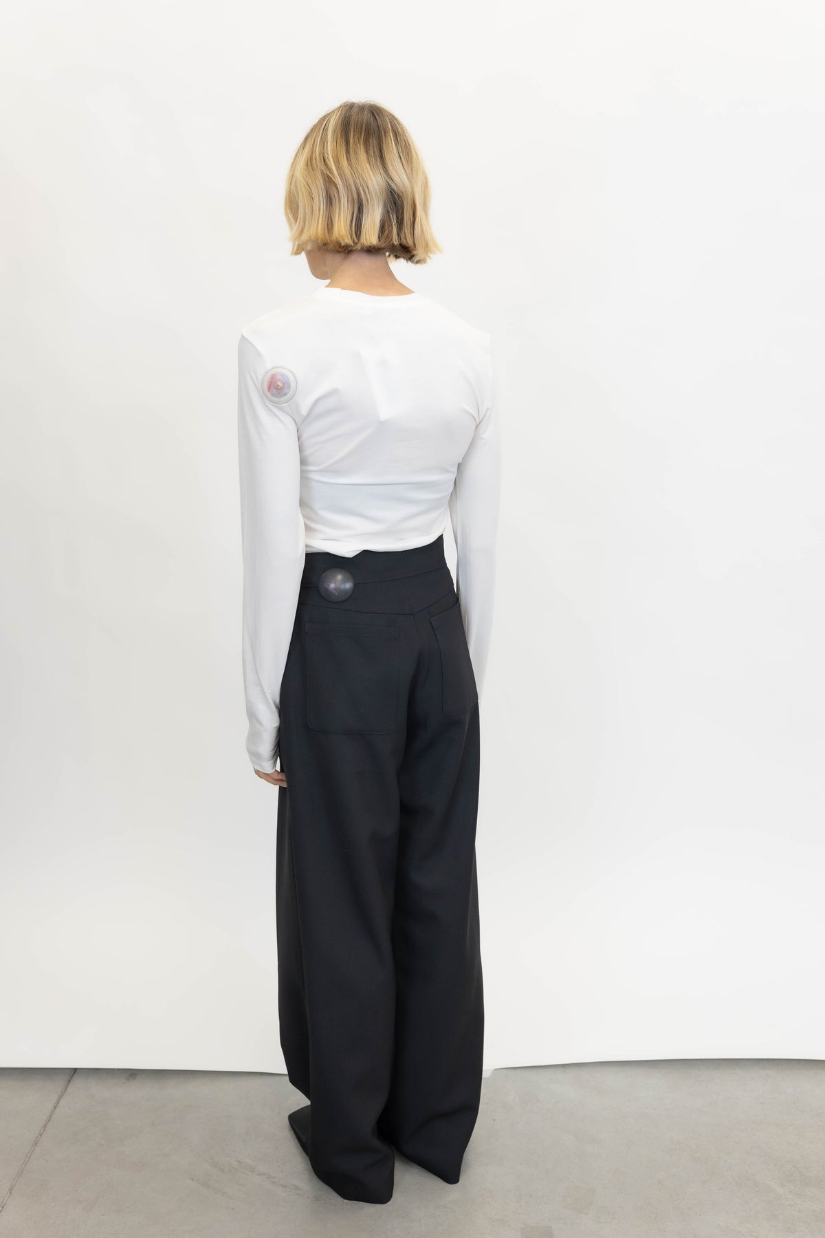 MIDA LS TOP IN OFF WHITE TOP GESTUZ 