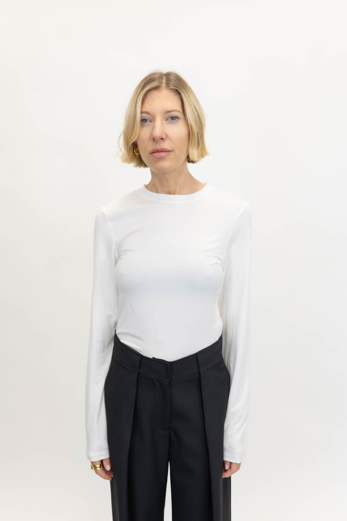 MIDA LS TOP IN OFF WHITE TOP GESTUZ 