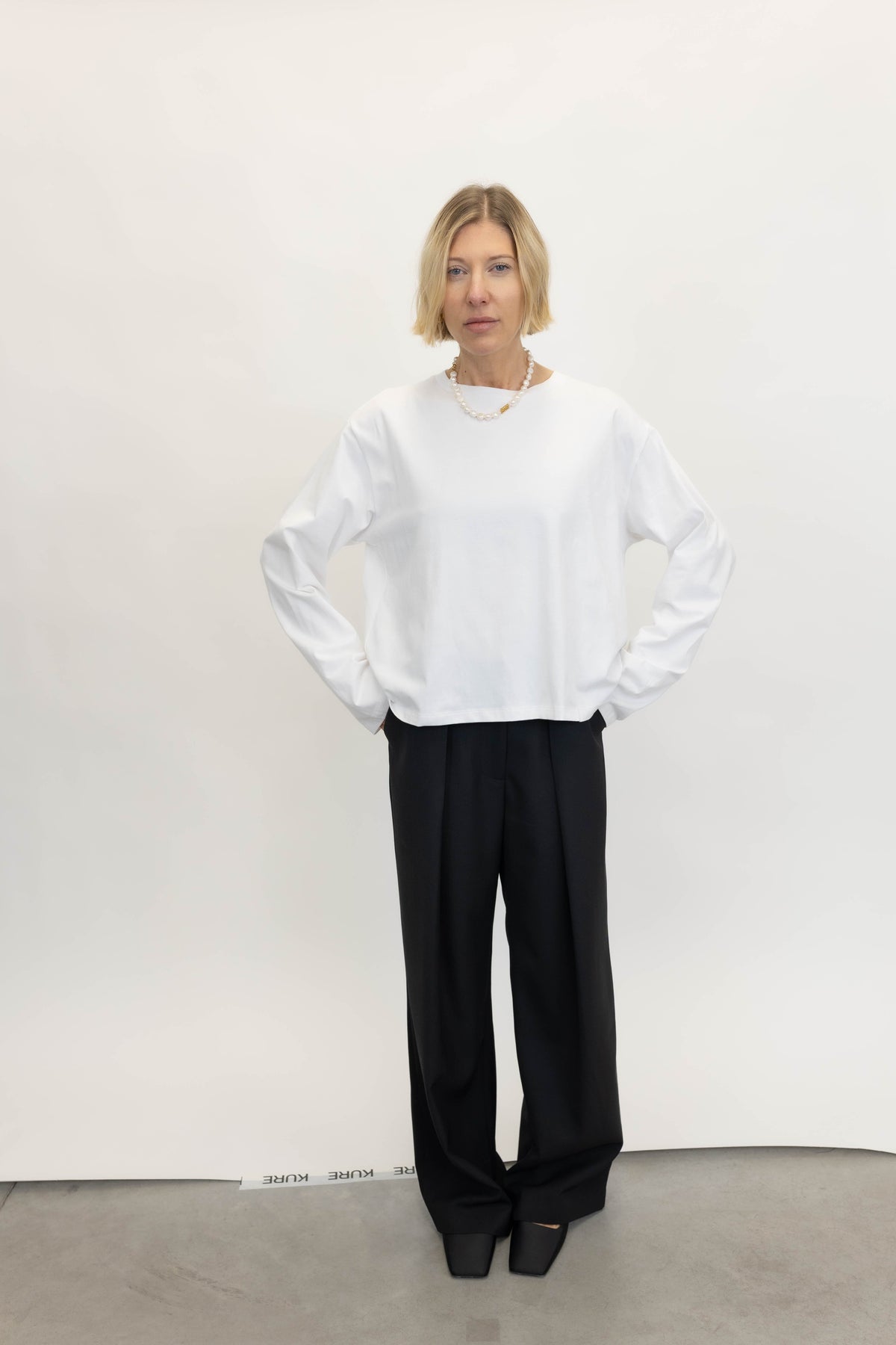 TIMA LS TEE IN BRIGHT WHITE T-SHIRT GESTUZ 