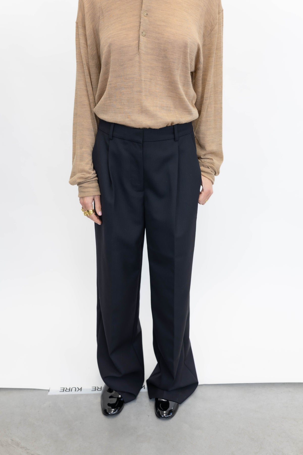 TRENT TROUSER IN BLACK PANTS ANINE BING 