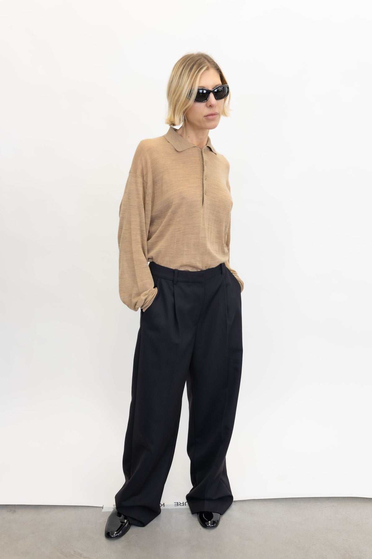 TRENT TROUSER IN BLACK PANTS ANINE BING 