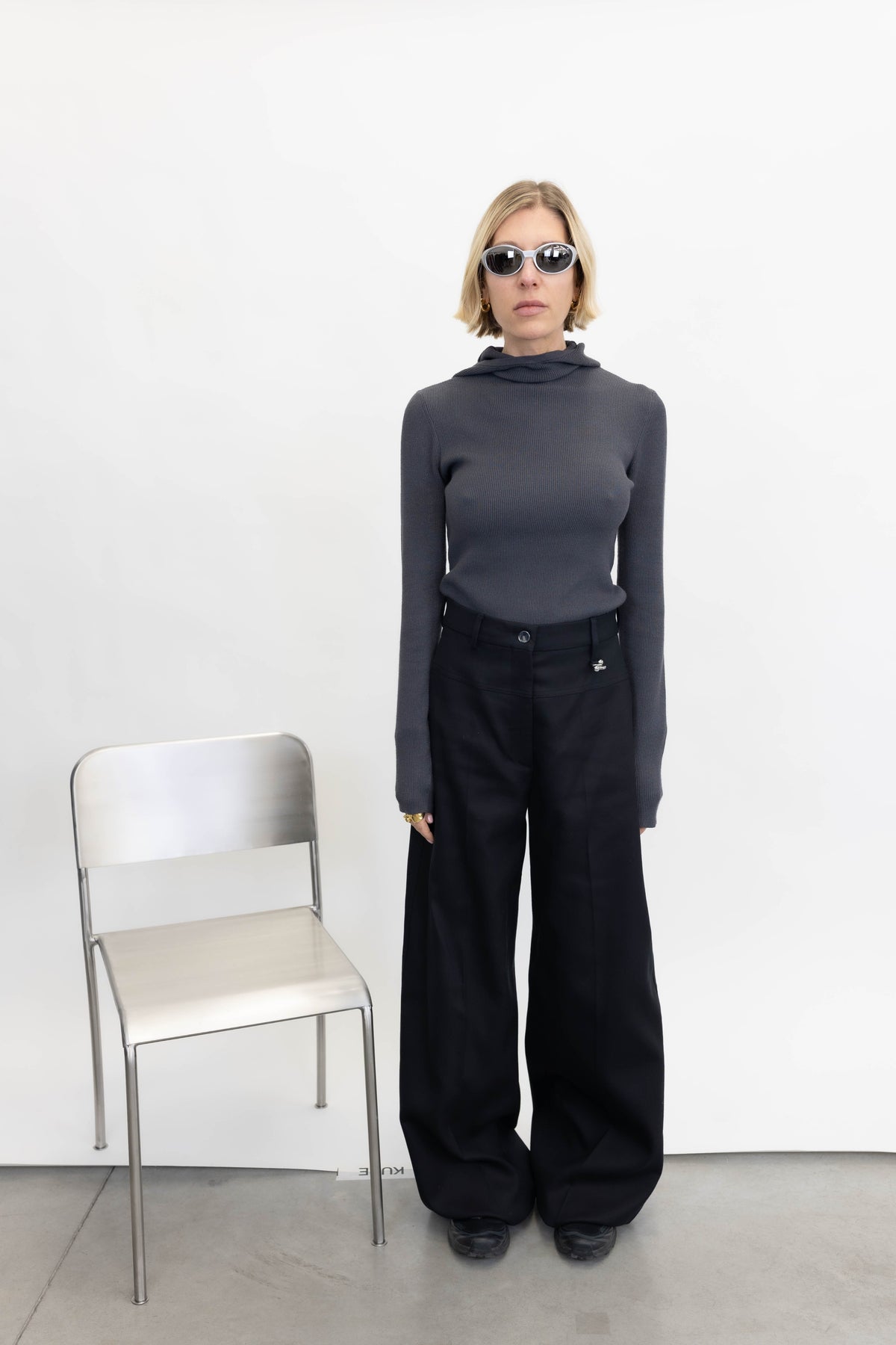 GELATINA TROUSERS IN BLACK PANTS . 
