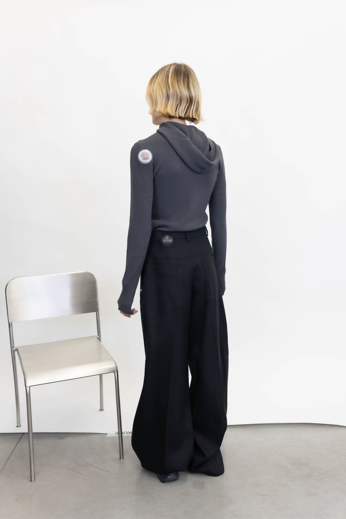 GELATINA TROUSERS IN BLACK PANTS . 