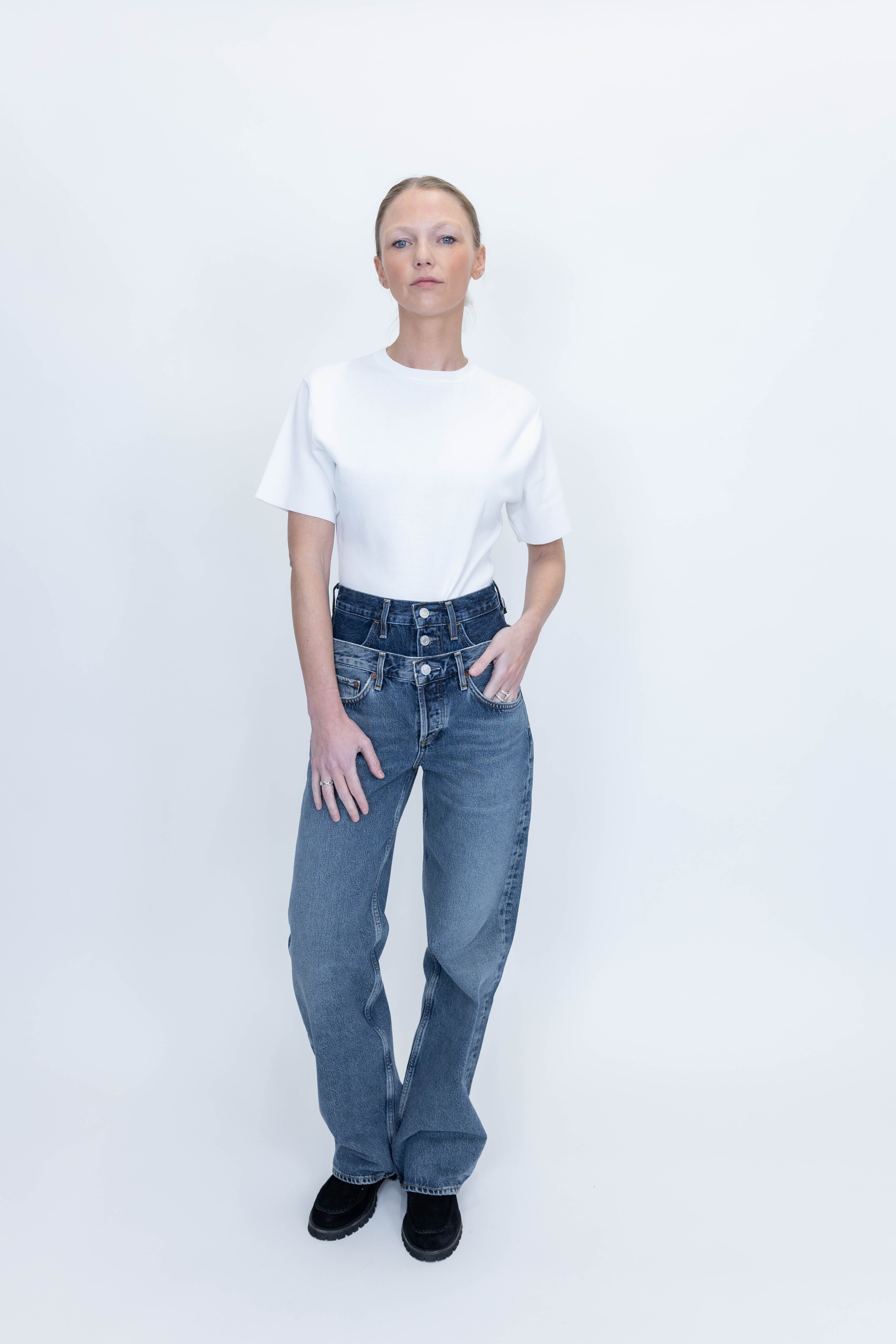 ELSON DOUBLE LAYERS JEANS JEANS AGOLDE 