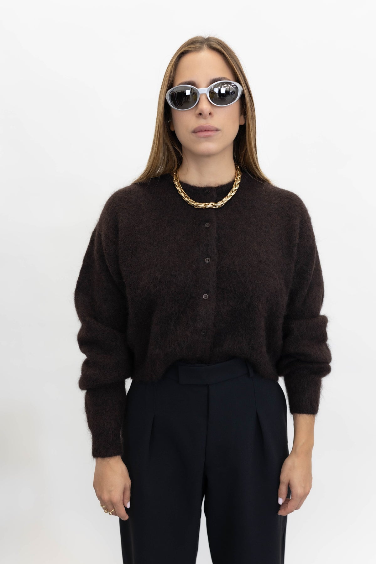 DEBBIE CARDIGAN IN GANACHE/BROWN CARDIGAN GESTUZ 