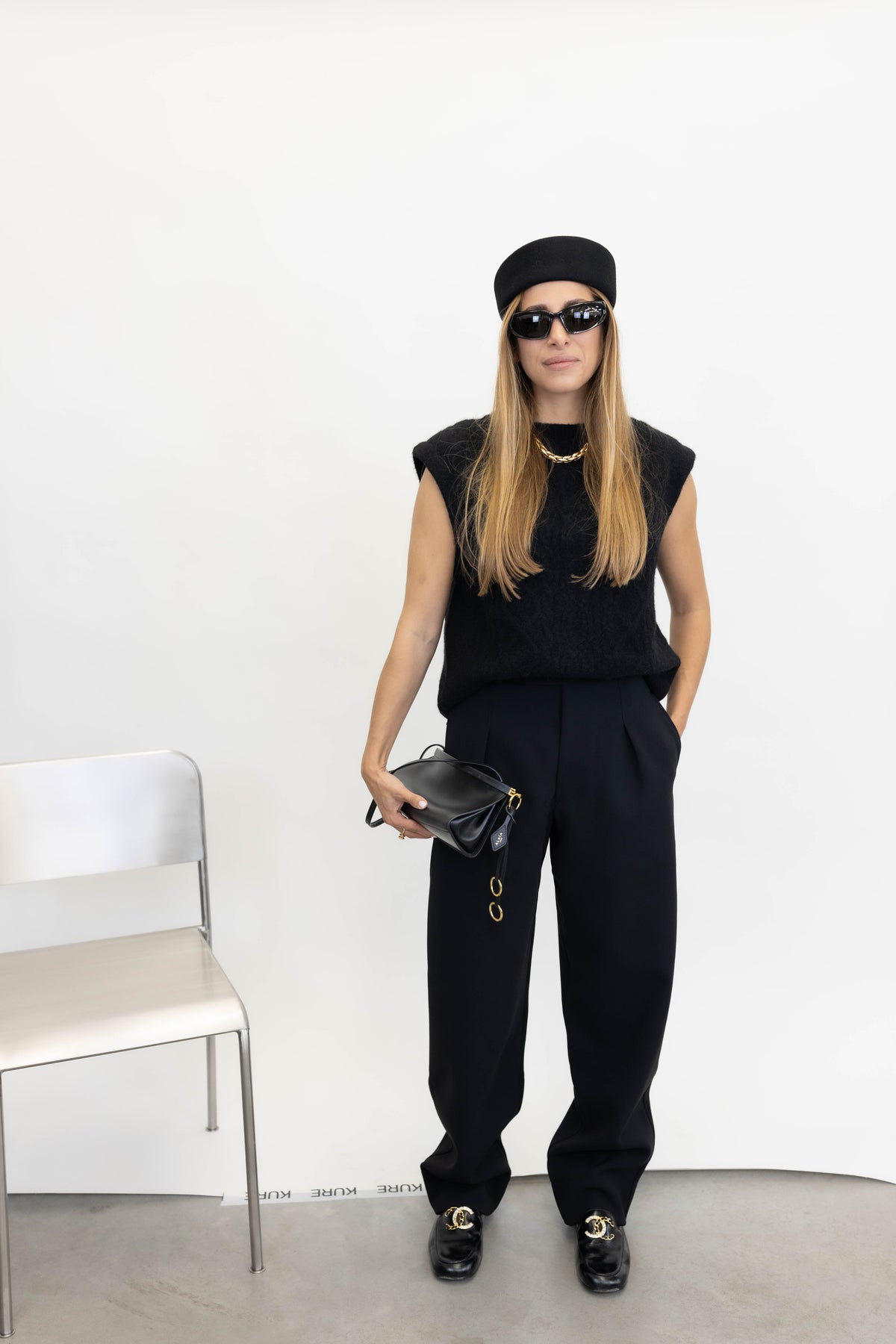 GEORGIA WOOL VEST BLACK VEST KURE 