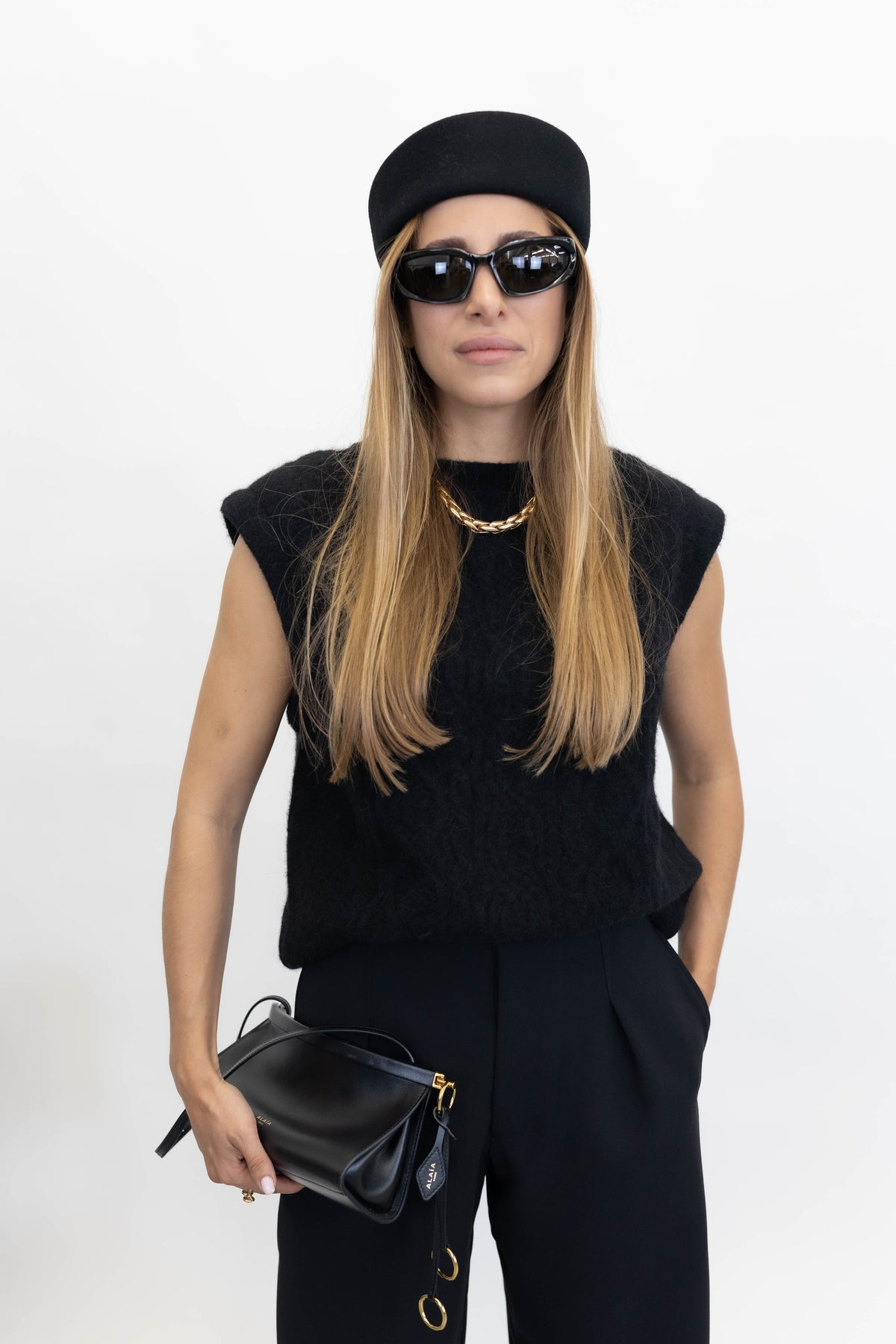 GEORGIA WOOL VEST BLACK VEST KURE 