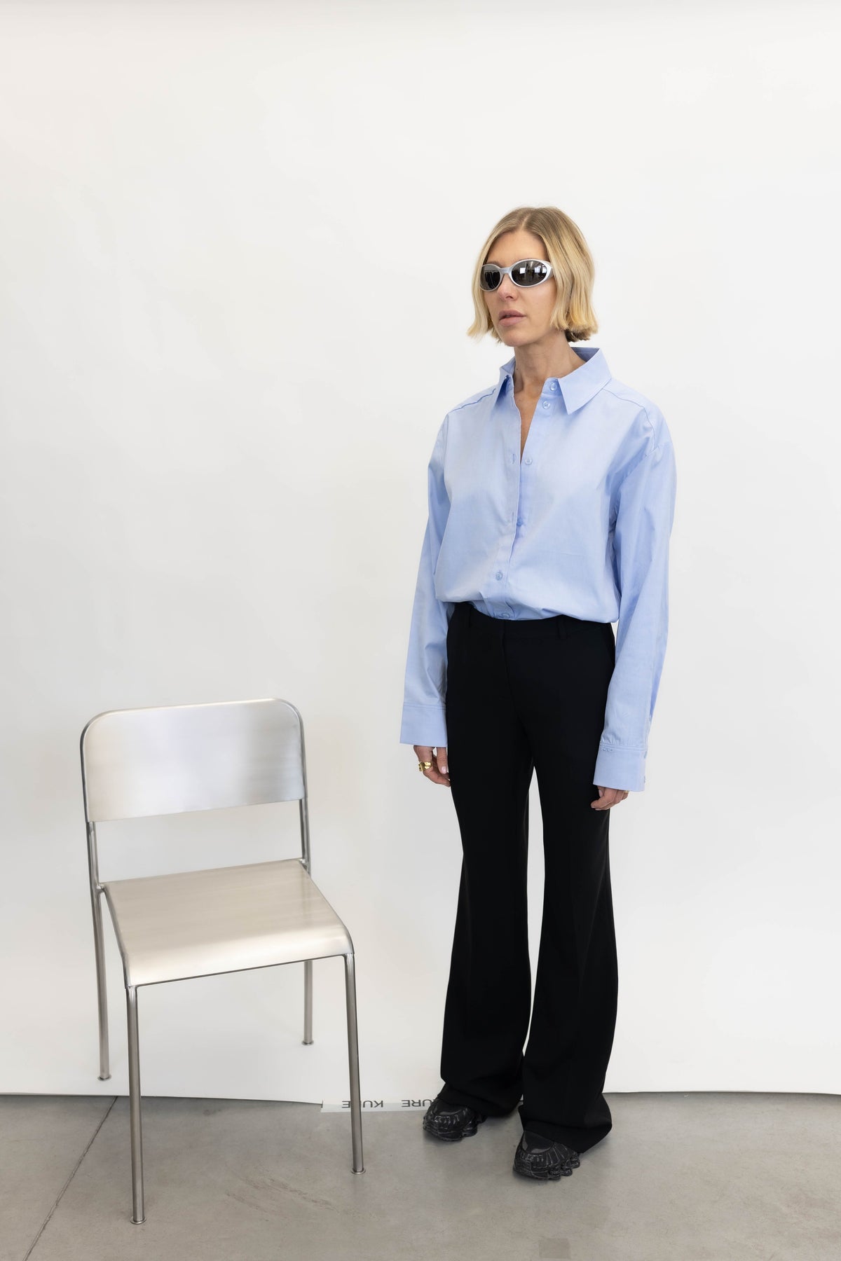 BABY FLARE PANTS IN BLACK PANTS THE GARMENT 