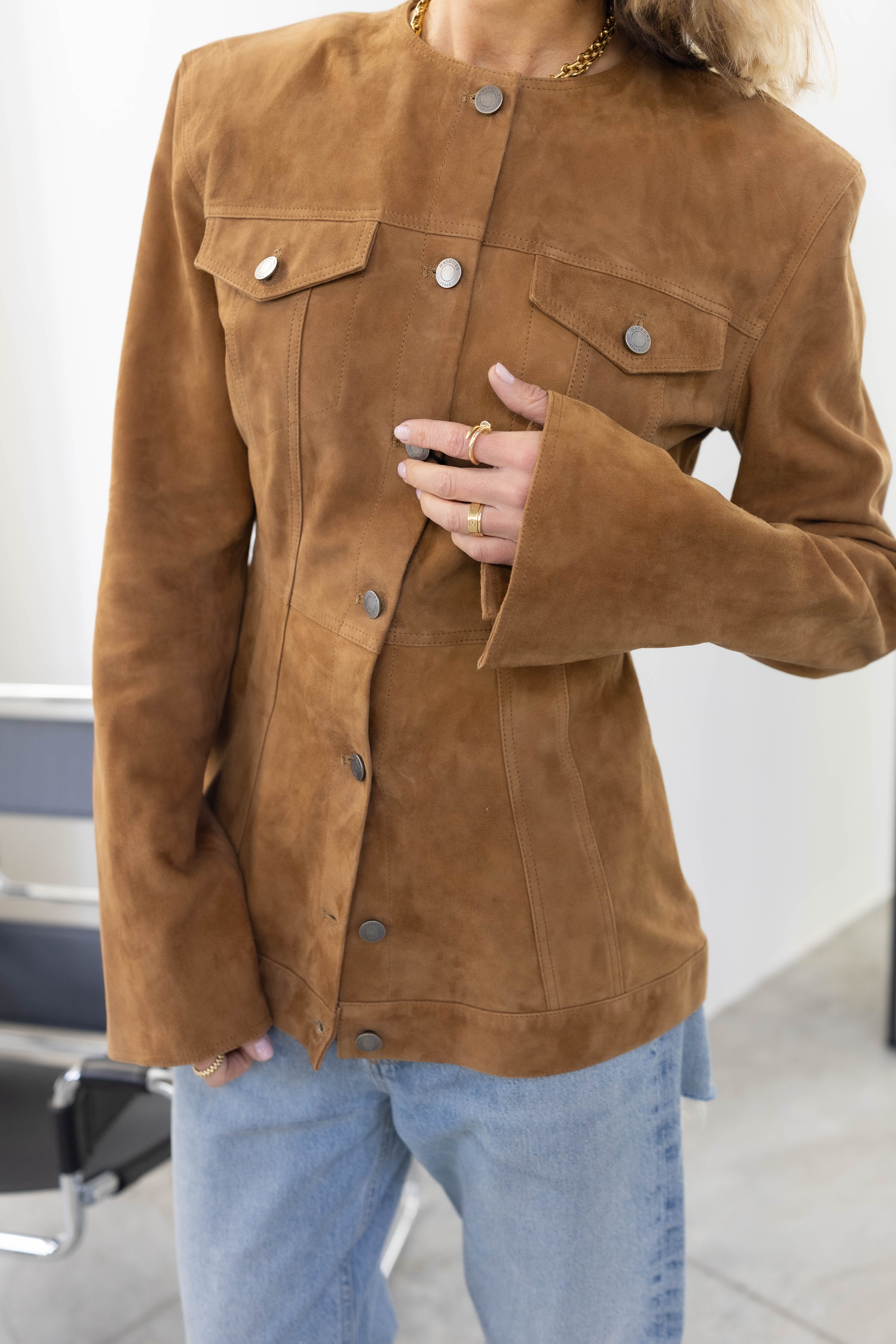 TEMPLE SUEDE JACKET IN CHOCOLATE JACKET HAIKURE 