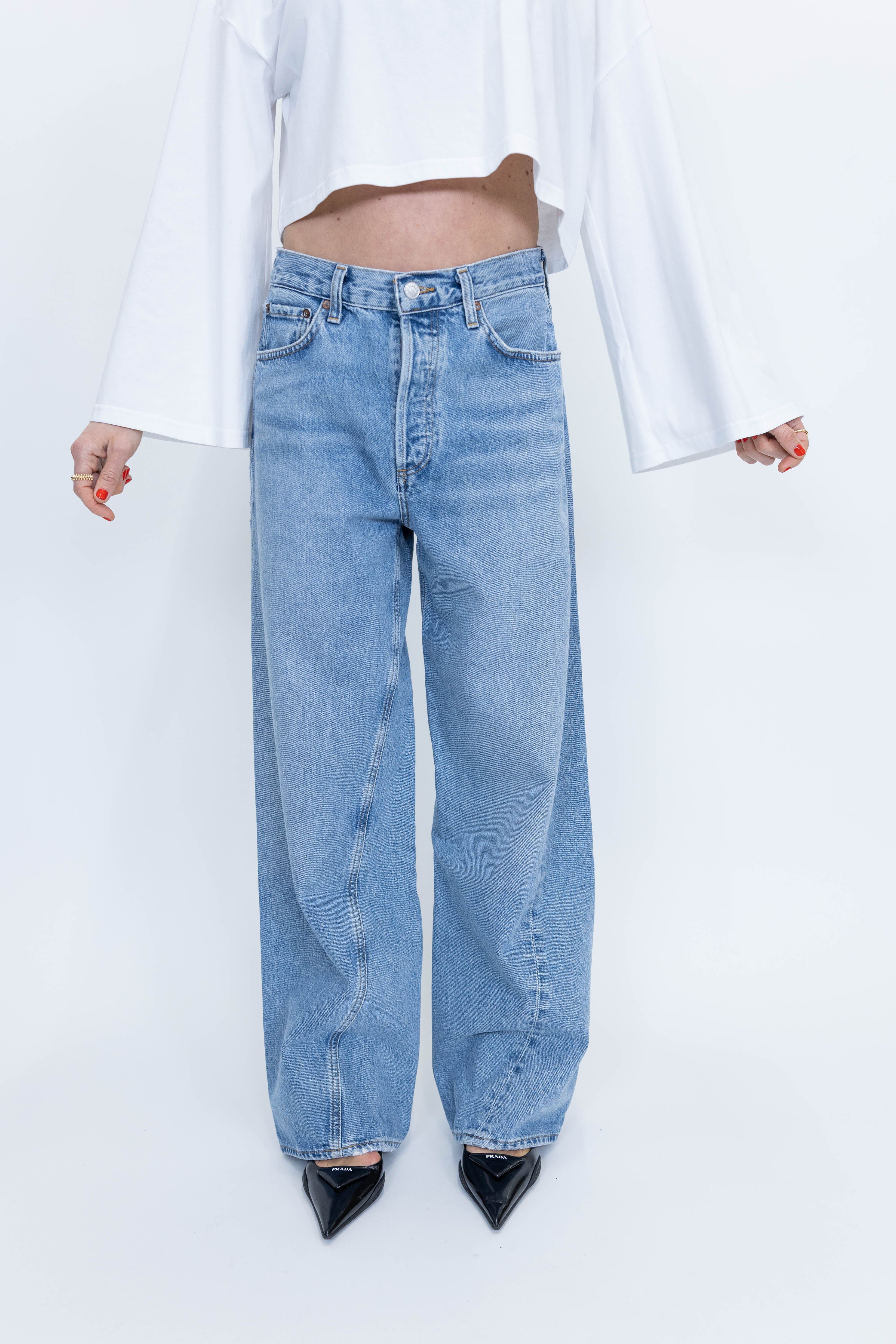 TWIST LEG LOW SLUNG BAGGY IN STAGE JEANS AGOLDE 