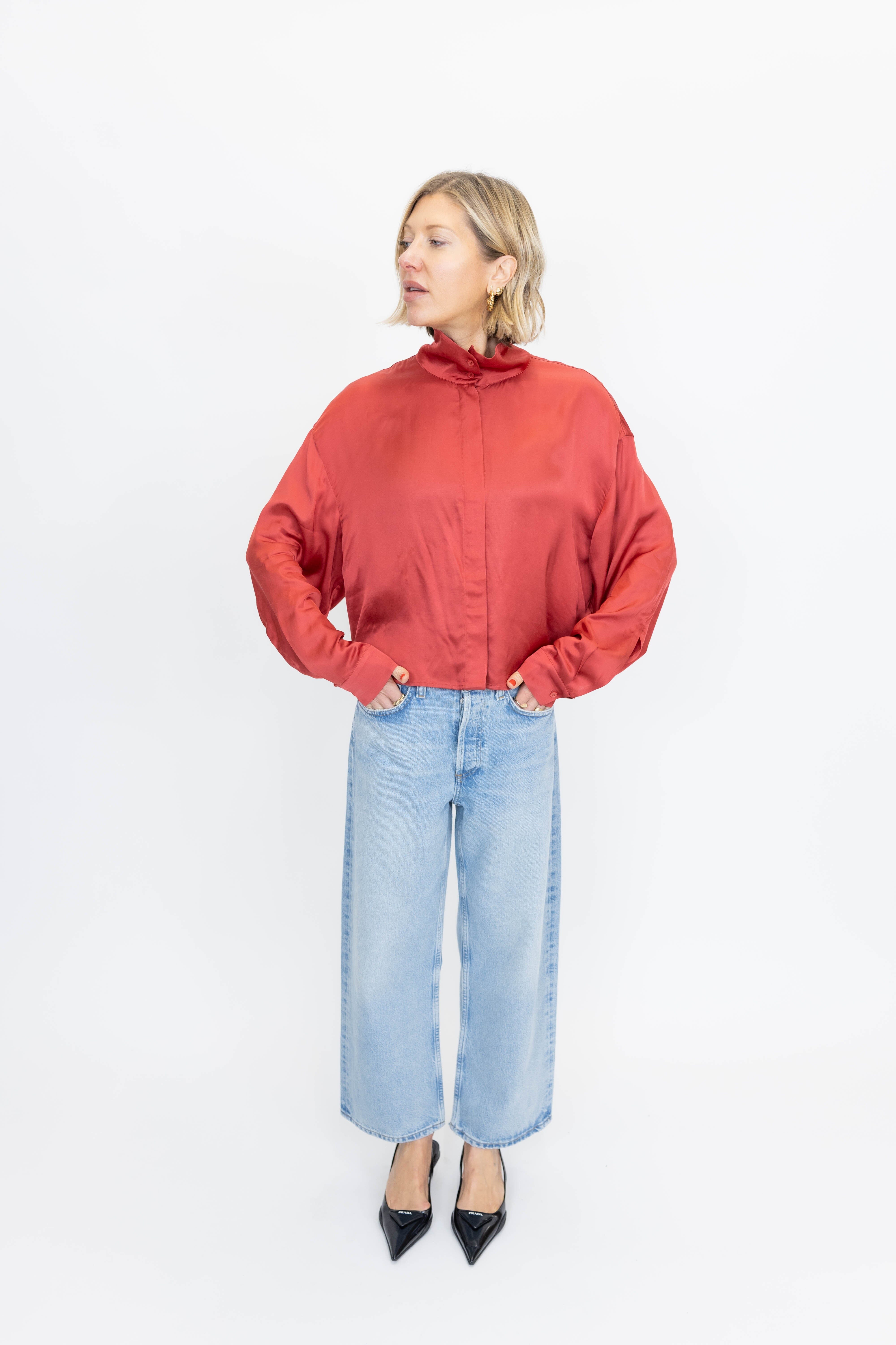 ARC BOW-LEG JEAN IN BLUE JEANS AGOLDE 