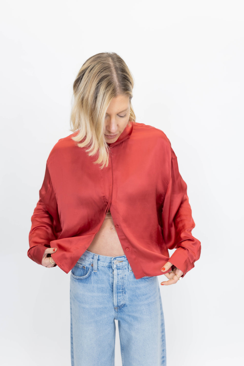 NOCCIOLA SHIRT IN LIPSTICK RED