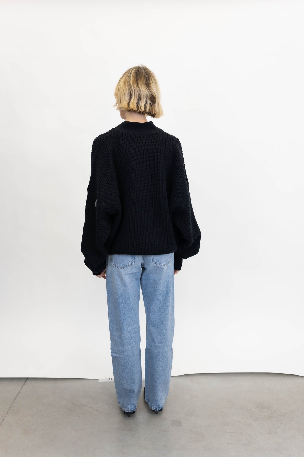KNIT CARDI IN BLACK CARDIGAN LA PISCINE 