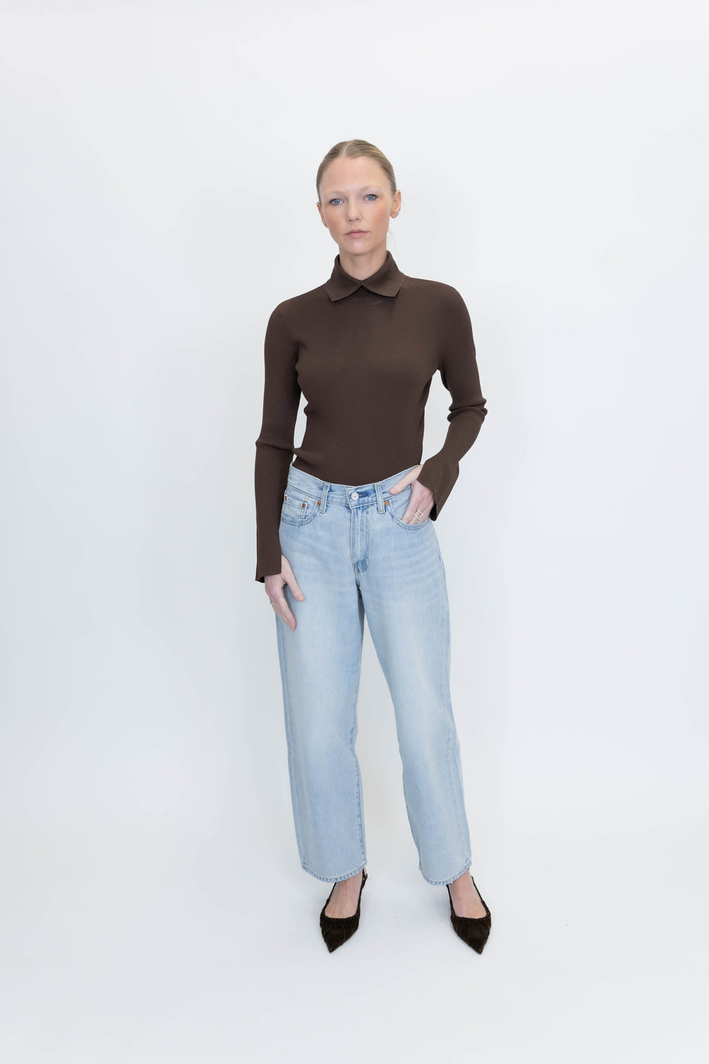 MADISON NECK KNIT IN ESPRESSO