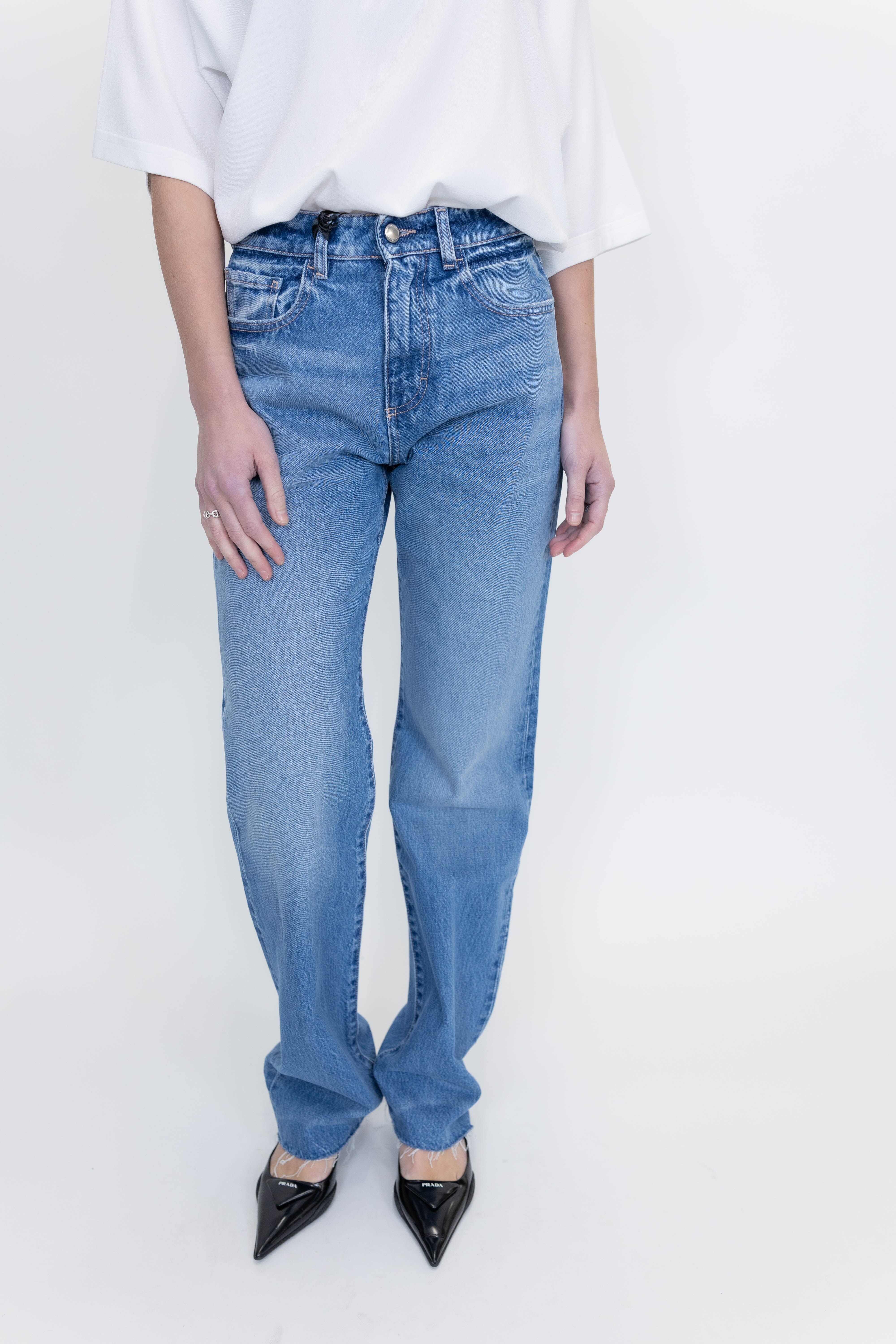 IRIS ECO STRAIGHT WIDE LEG JEANS IN DEEP OCEAN JEANS ICON DENIM 