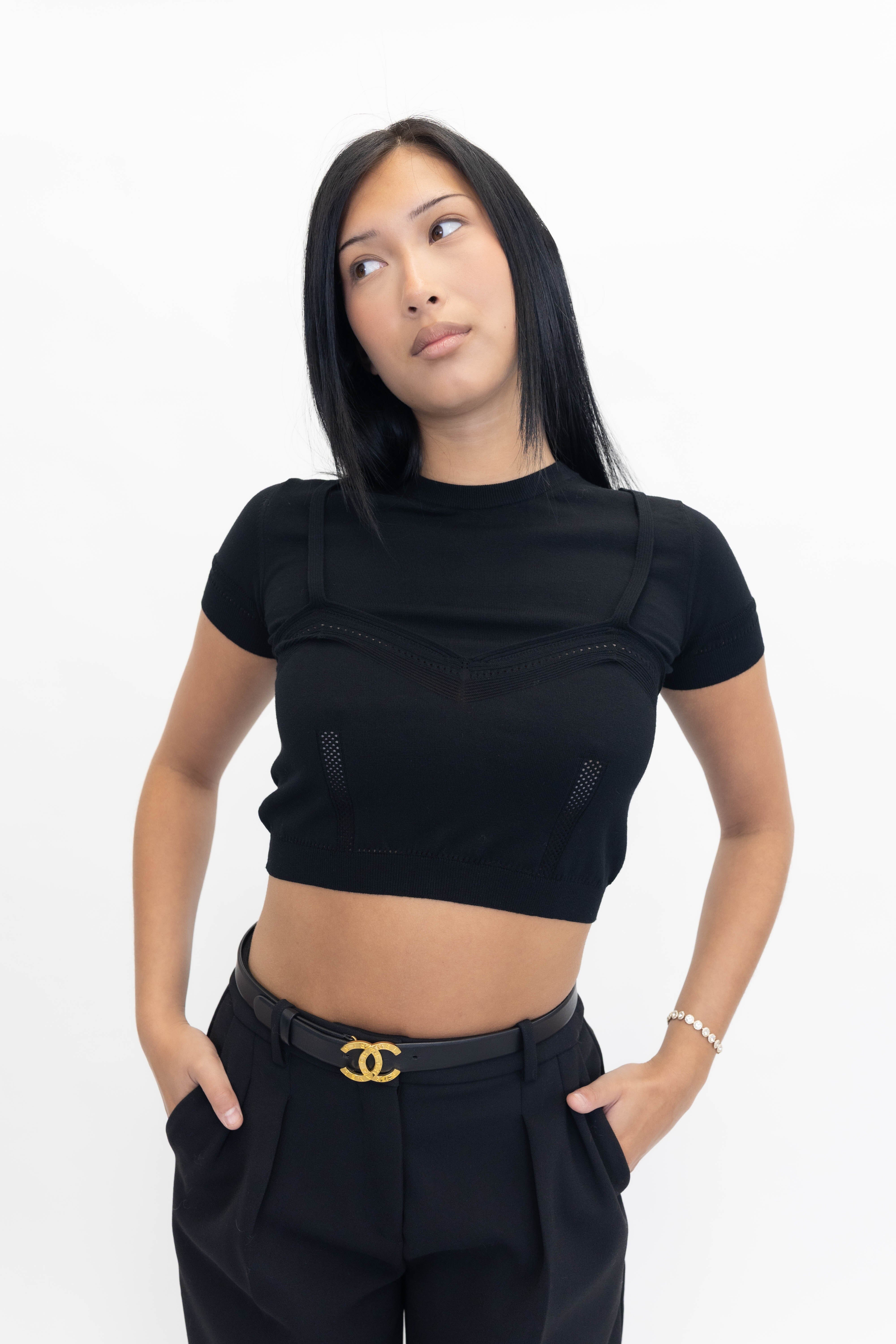 ANGEL TOP IN BLACK T-SHIRT MAXMARA 