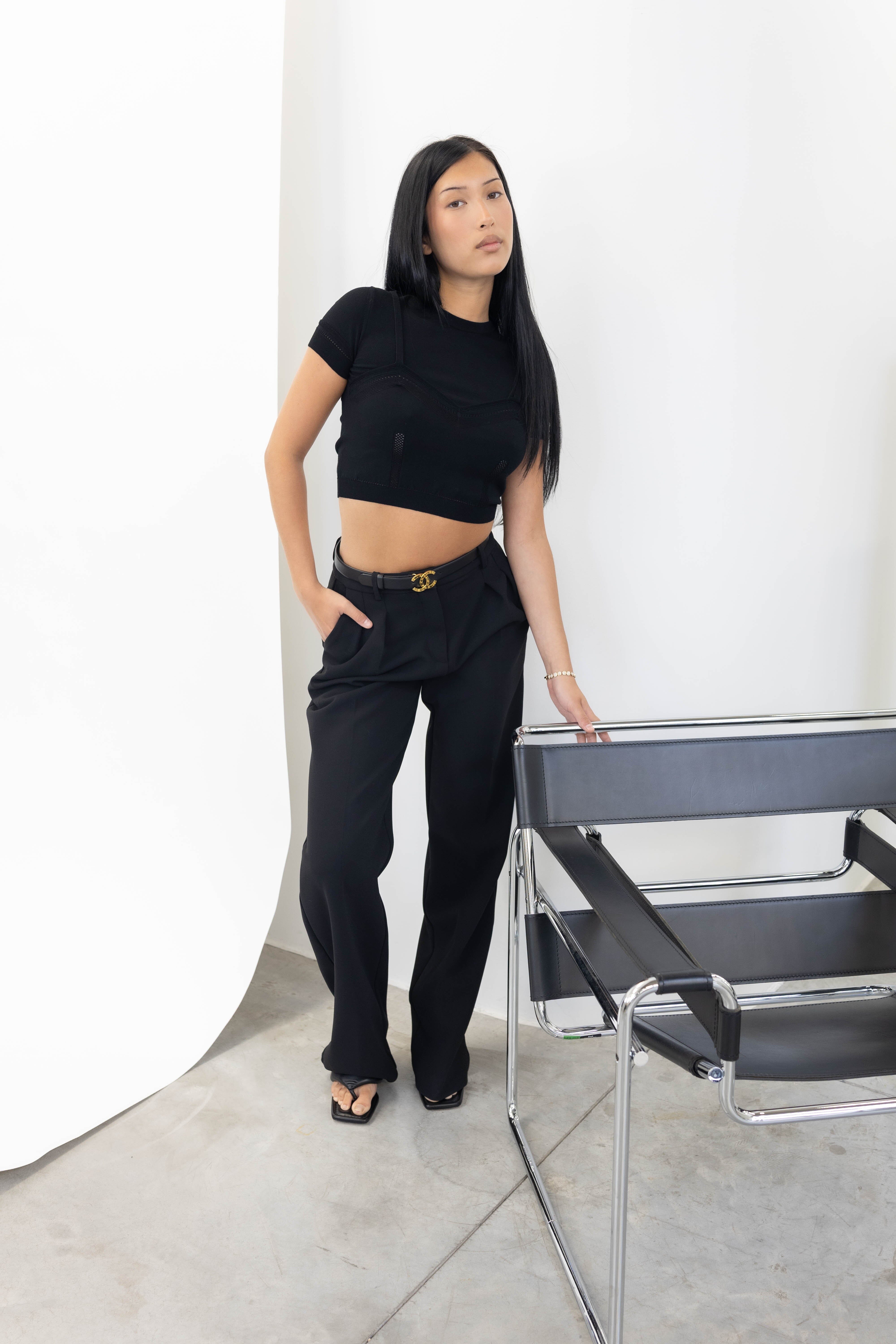 ANGEL TOP IN BLACK T-SHIRT MAXMARA 