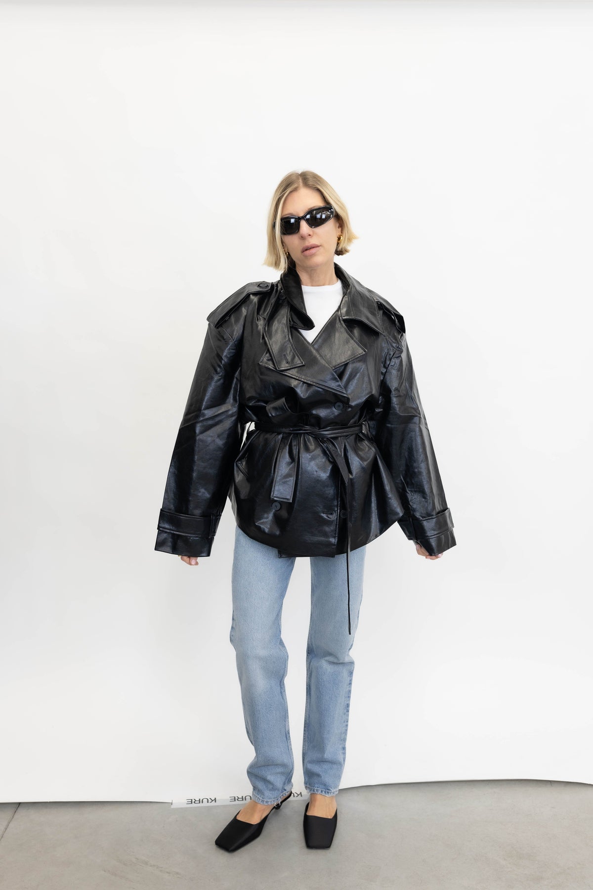 TRENCH JACKET IN BLACK JACKET LA PISCINE 