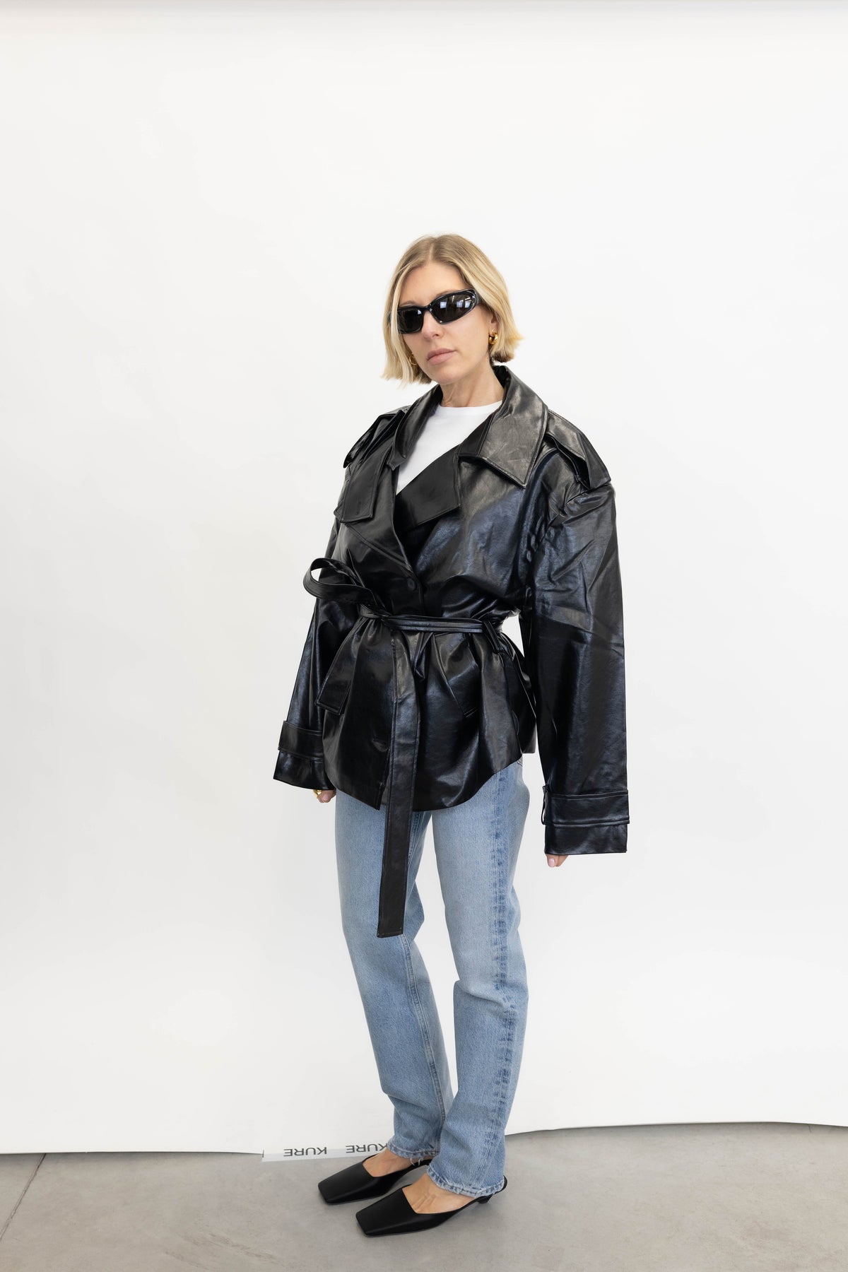 TRENCH JACKET IN BLACK JACKET LA PISCINE 