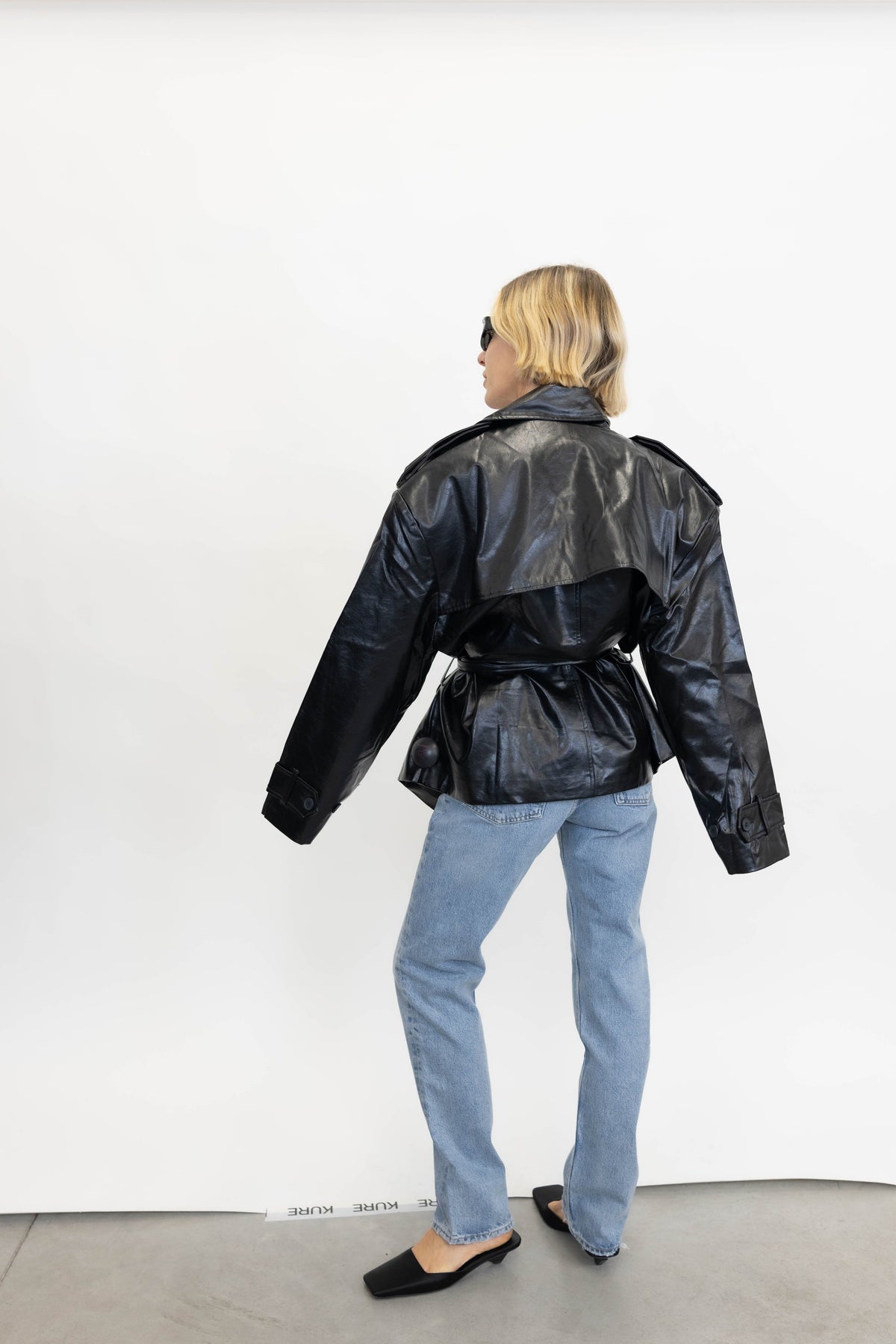 TRENCH JACKET IN BLACK JACKET LA PISCINE 