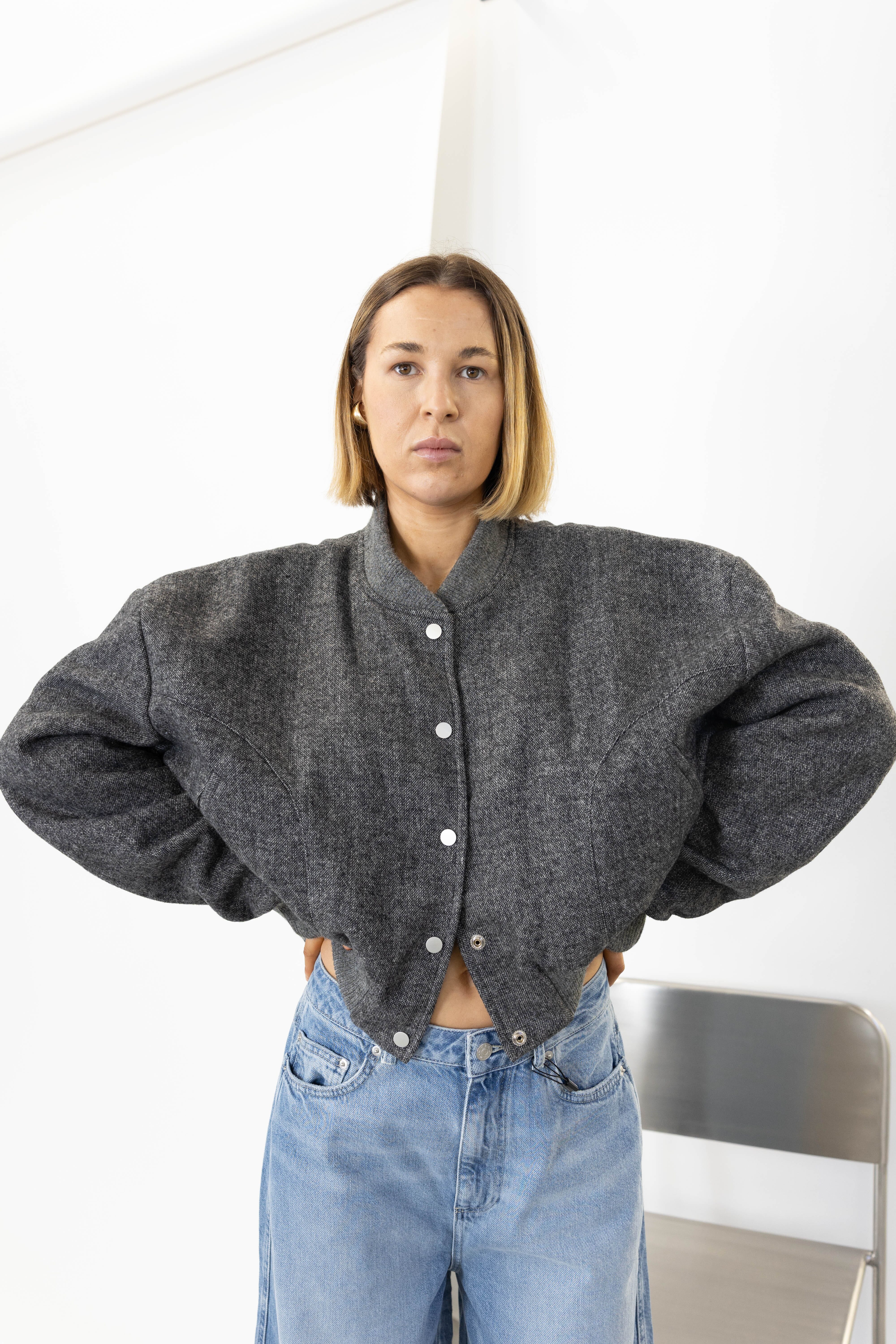 JOAKIM OVERSIZED CROPPED BOMBER JACKET KURE 