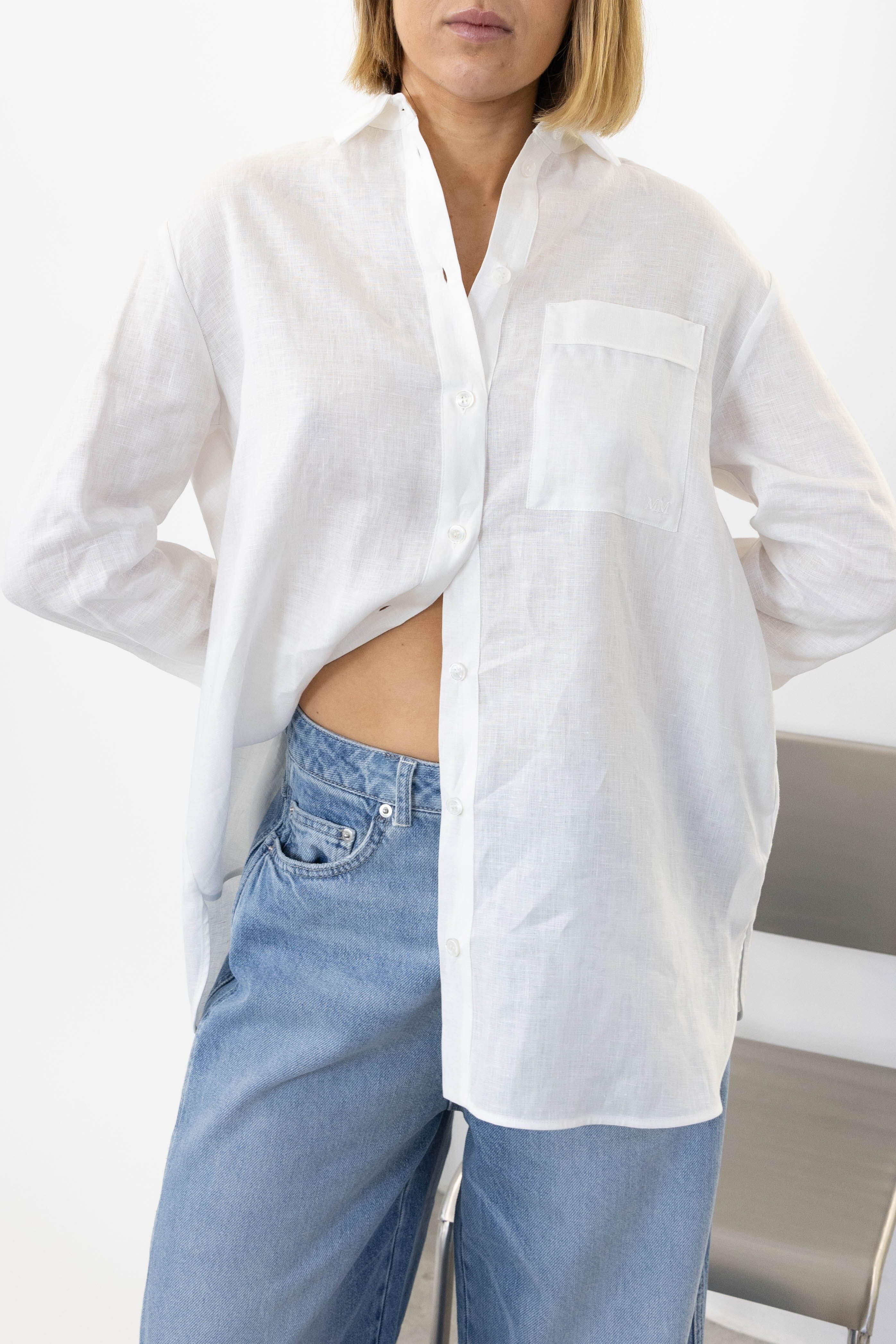 FILO LINEN SHIRT IN WHITE SHIRT MAXMARA 