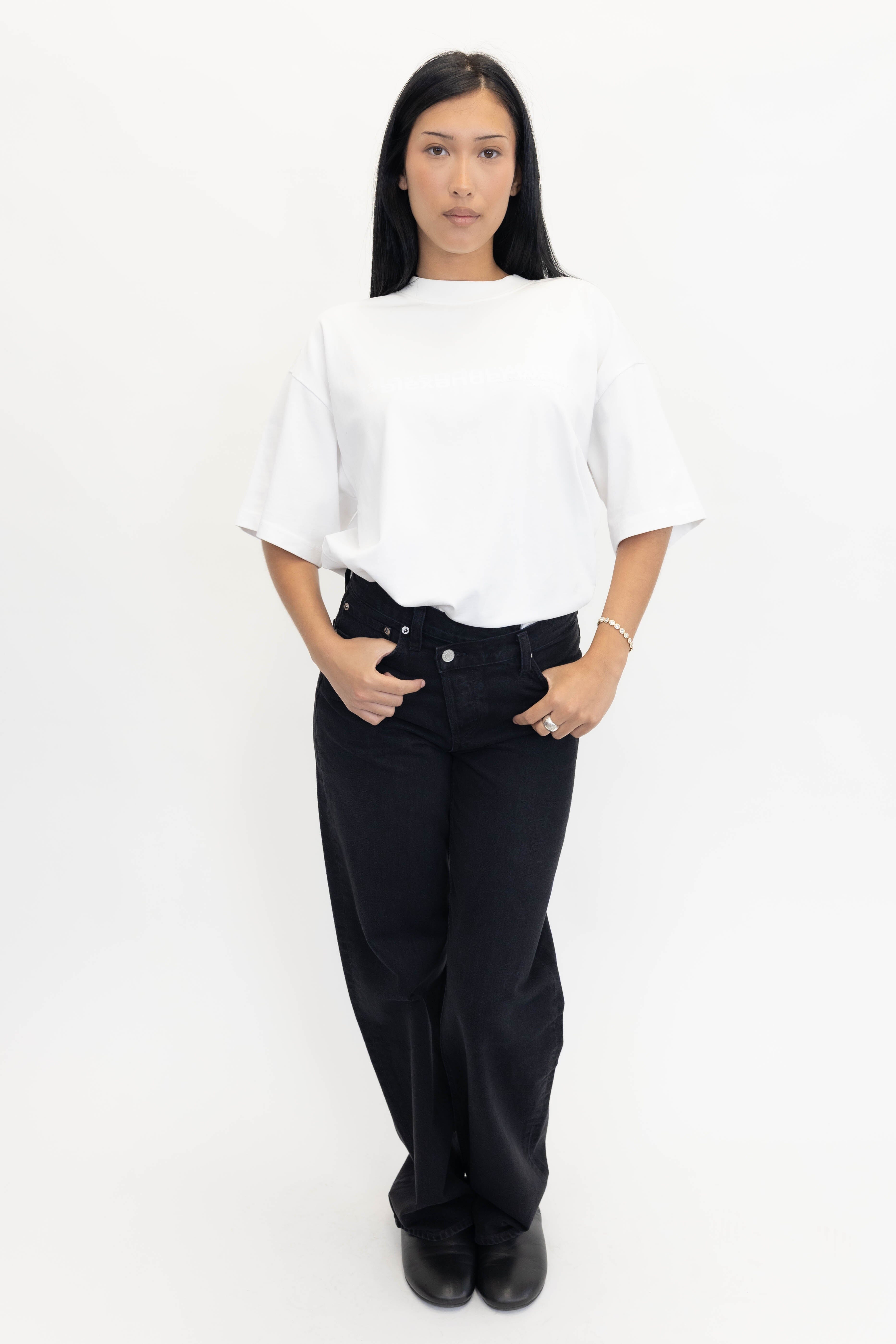 SHORT SLEEVE T-SHIRT IN VINTAGE WHITE T-SHIRT ALEXANDER WANG 