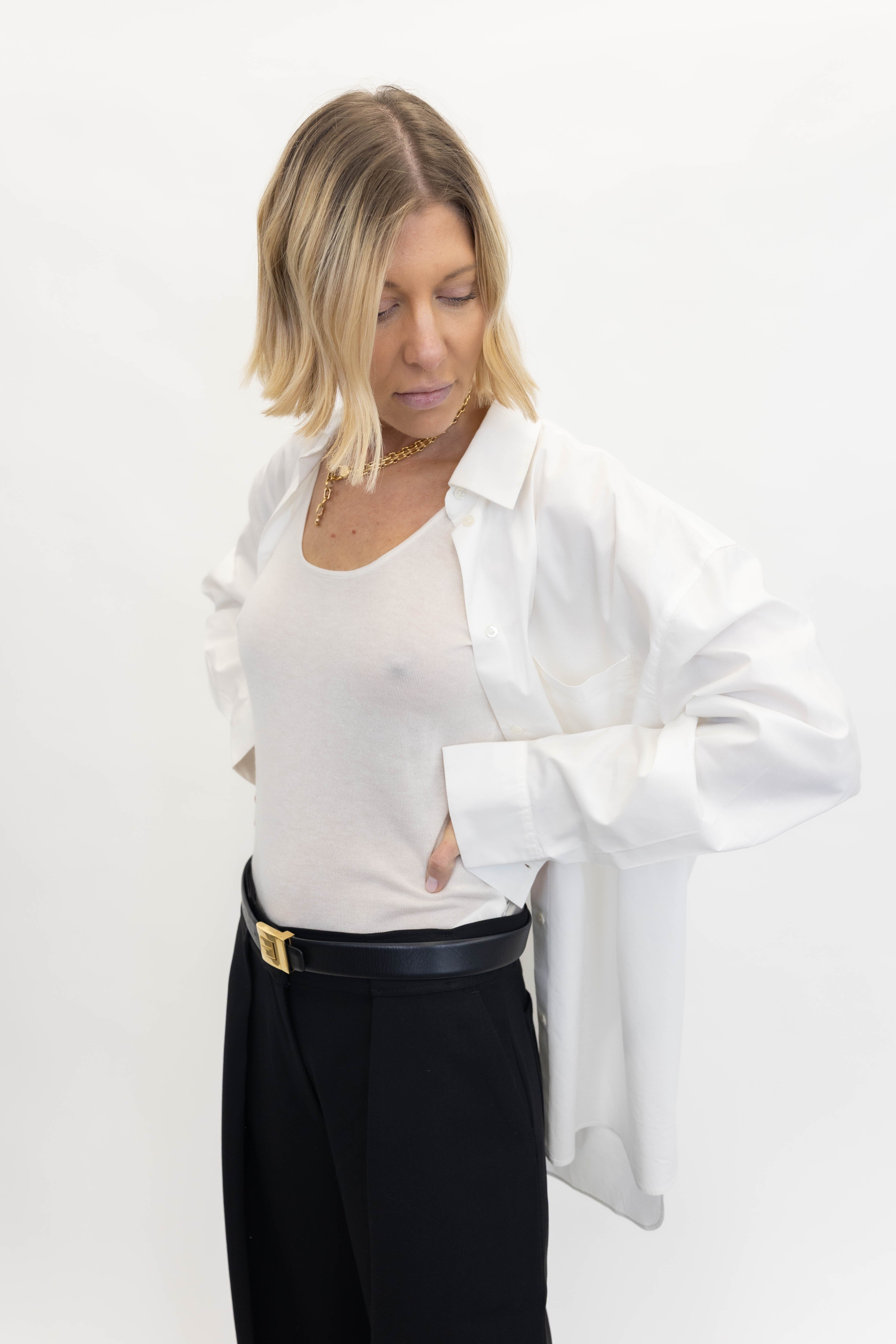 JASMIS SHIRT IN CERAMIC WHITE SHIRT IRO 
