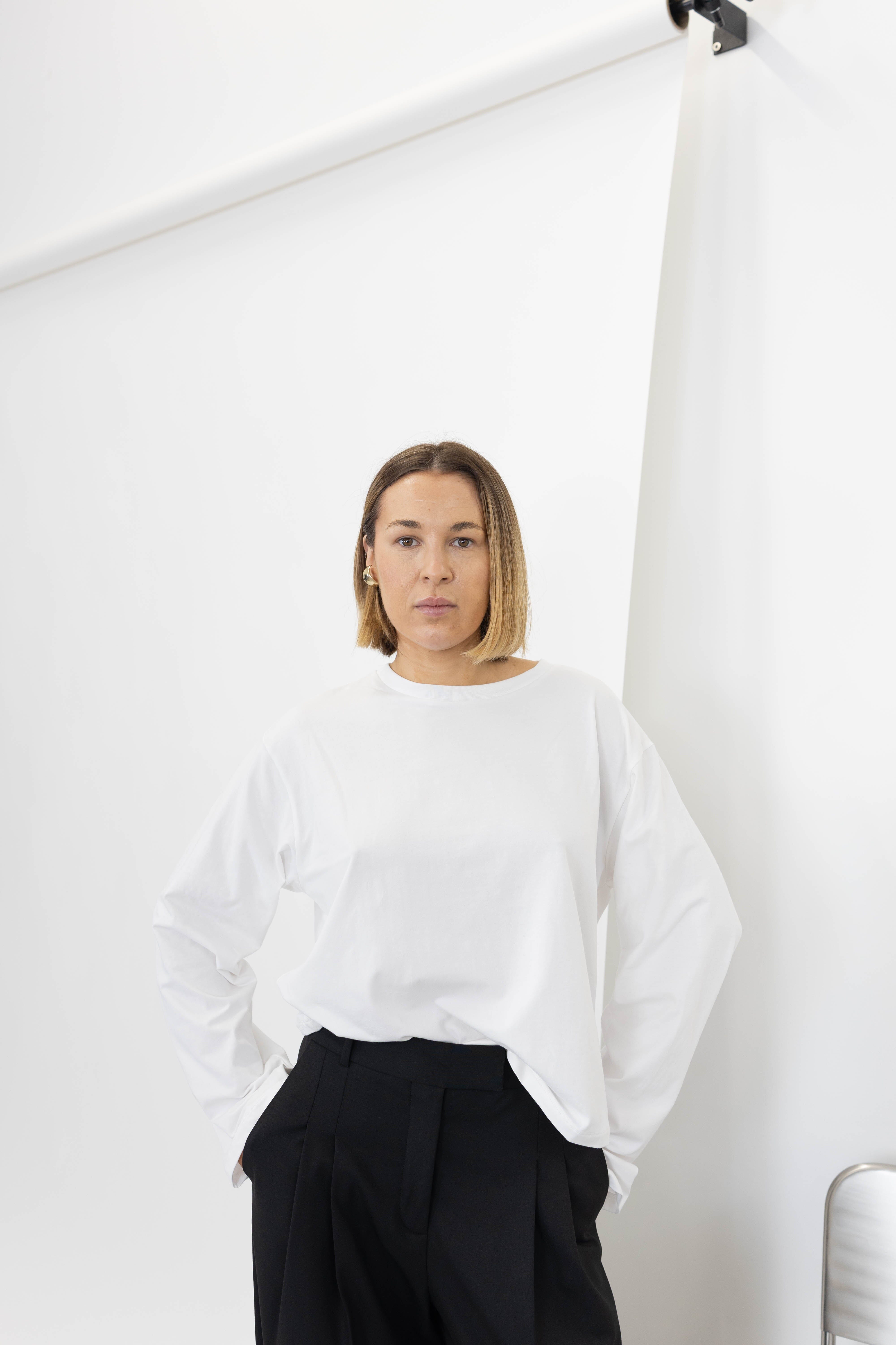 TIMA LS TEE IN BRIGHT WHITE T-SHIRT GESTUZ 